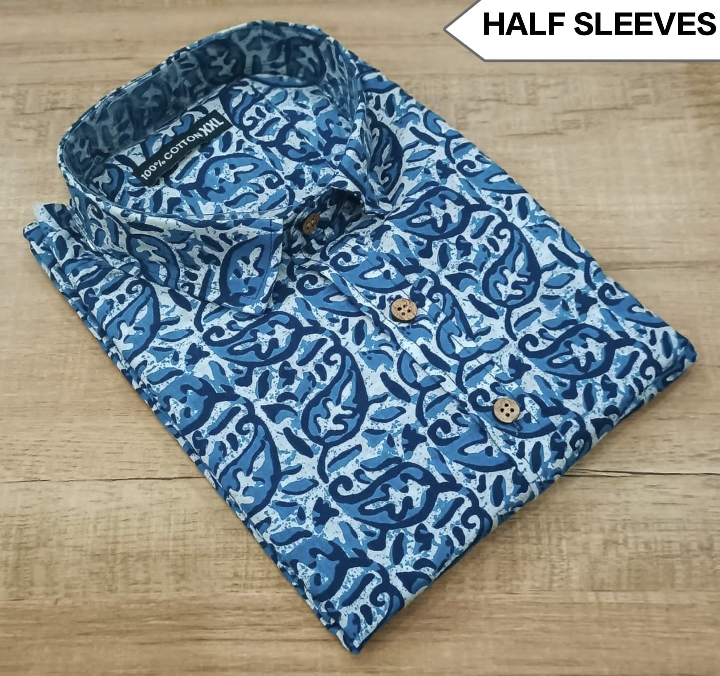 Cotton Printed Men Shirt Half Sleeve