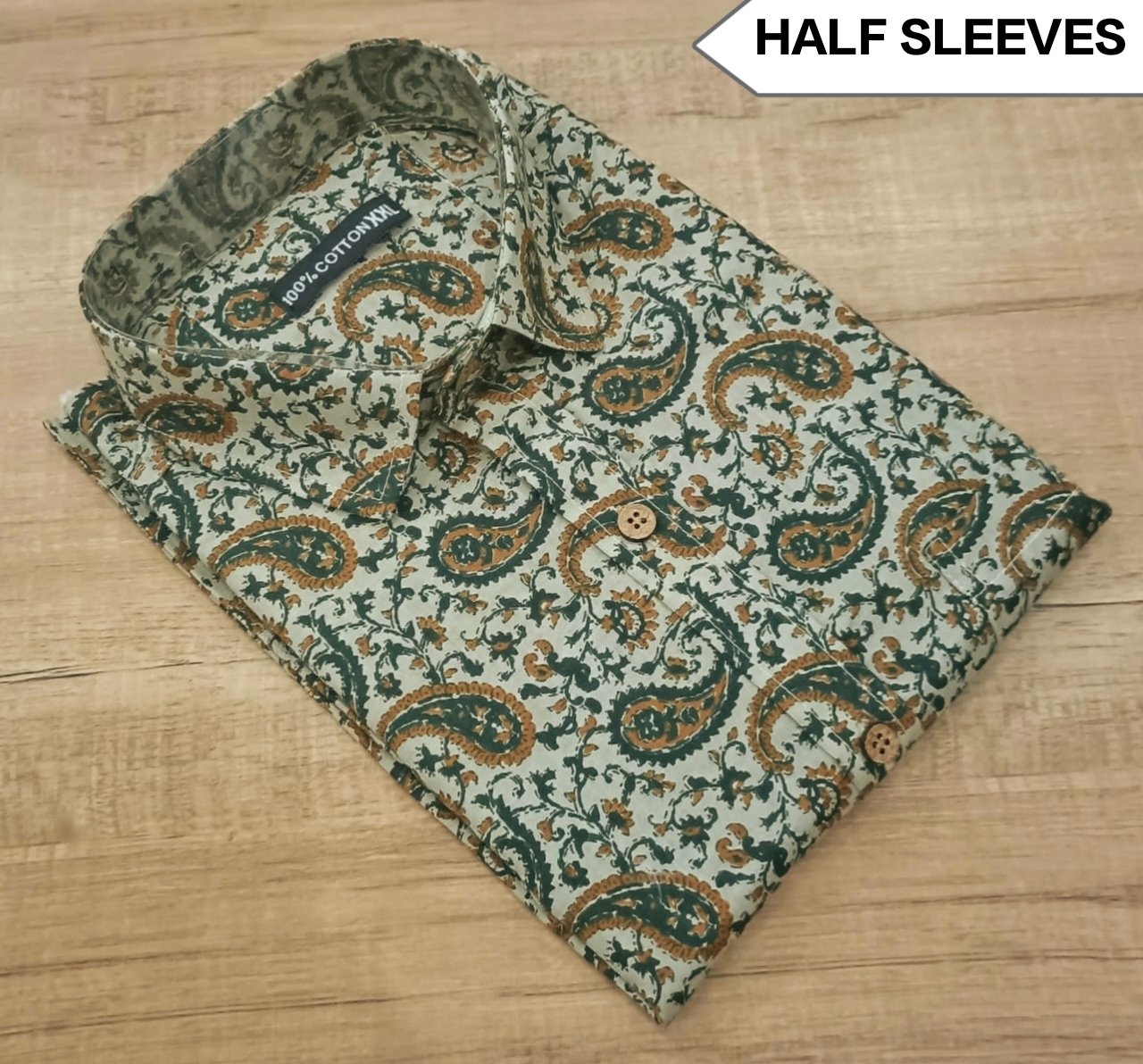 Cotton Printed Men Shirt Half Sleeve