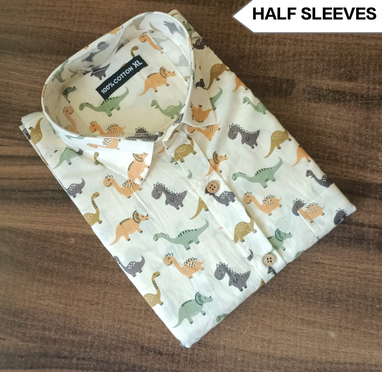 Cotton Printed Men Shirt Half Sleeve