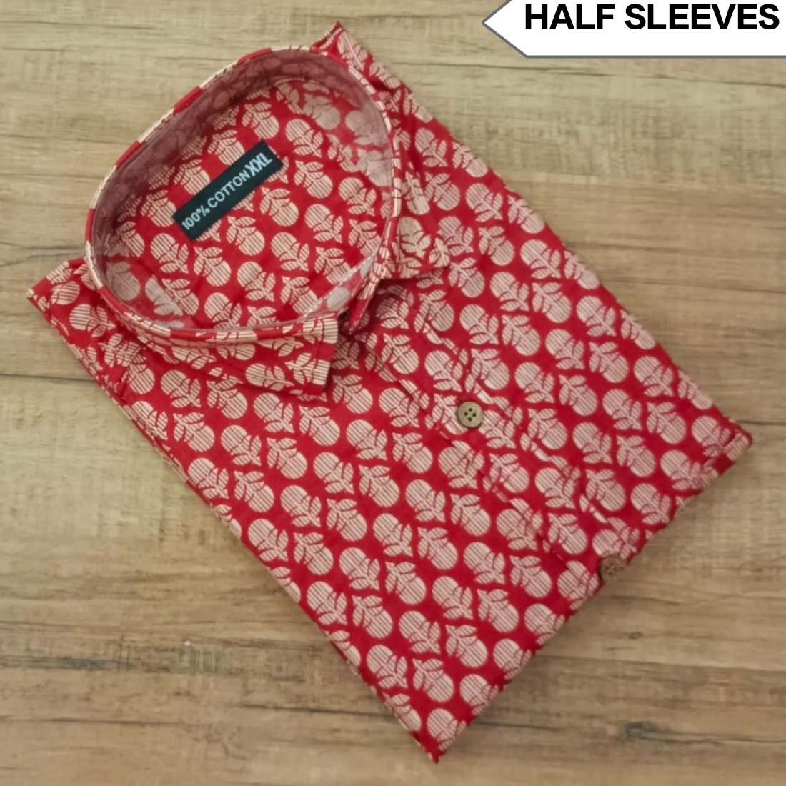 Cotton Printed Men Shirt Half Sleeve