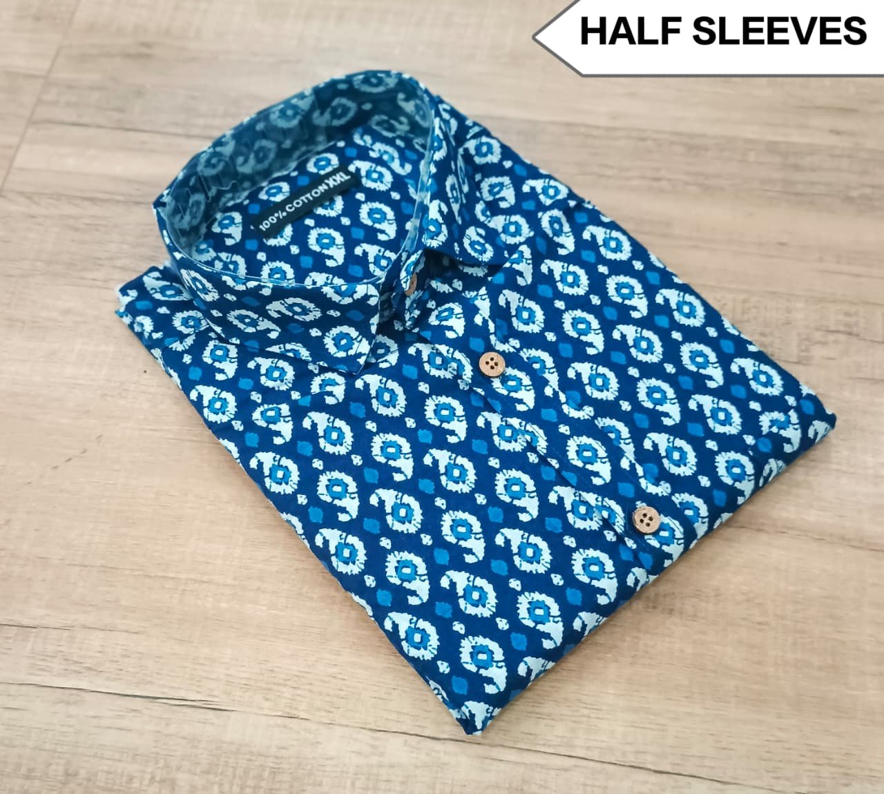 Cotton Printed Men Shirt Half Sleeve