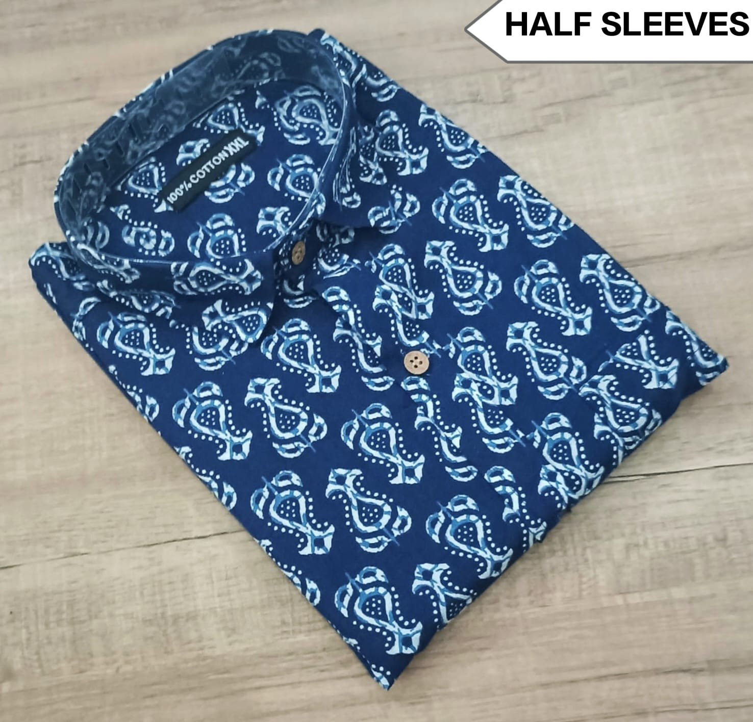 Cotton Printed Men Shirt Half Sleeve