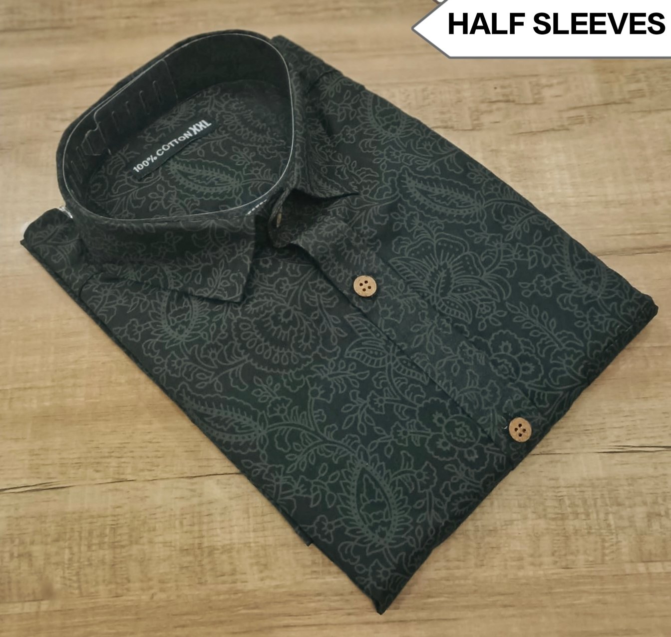 Cotton Printed Men Shirt Half Sleeve