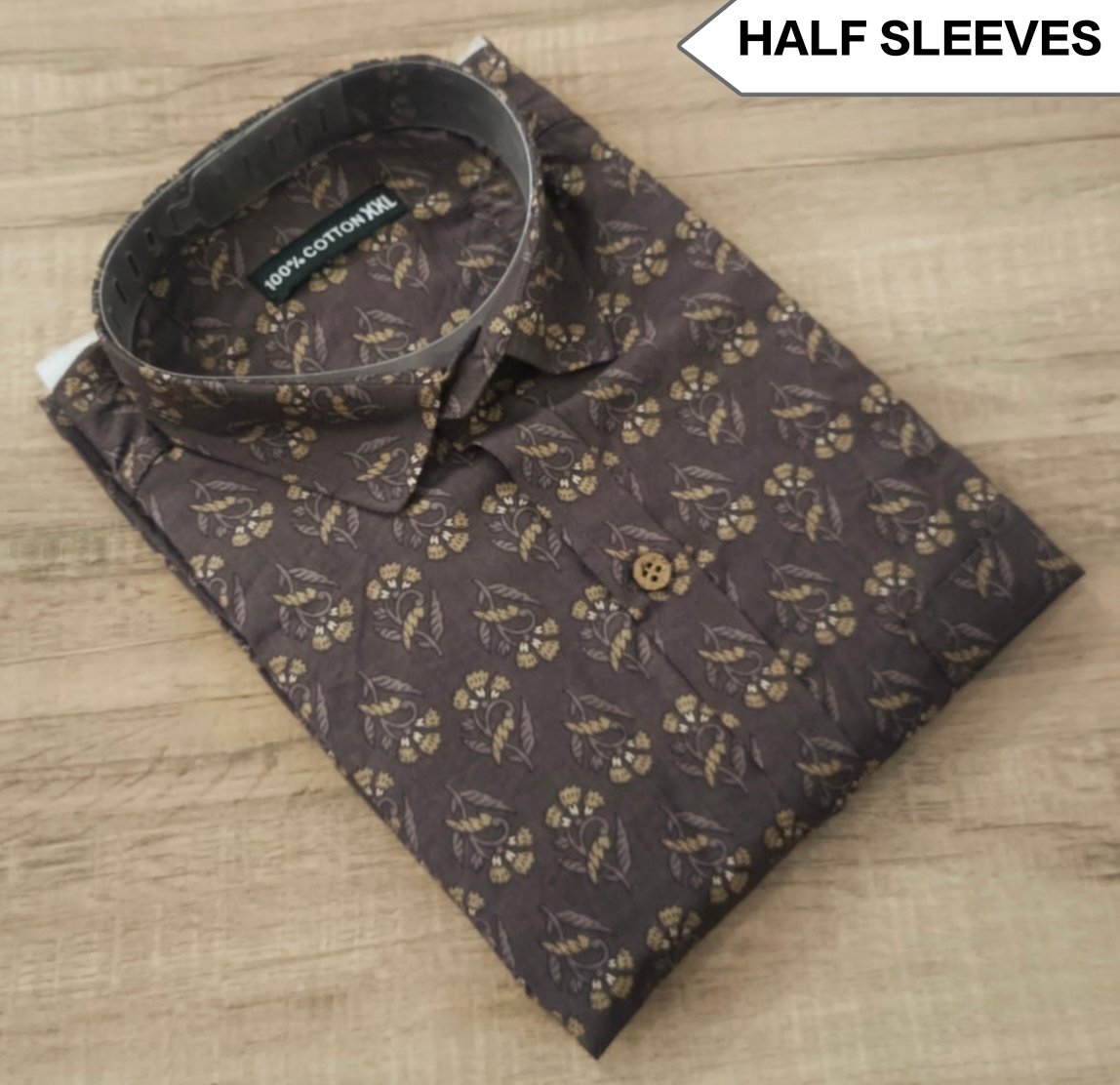 Cotton Printed Men Shirt Half Sleeve