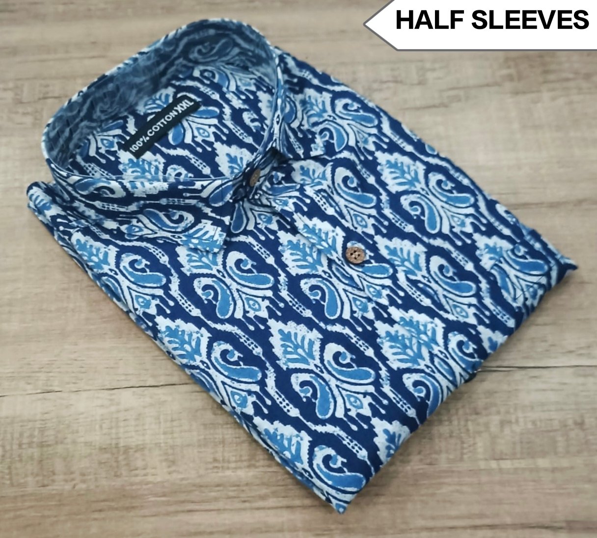 Cotton Printed Men Shirt Half Sleeve