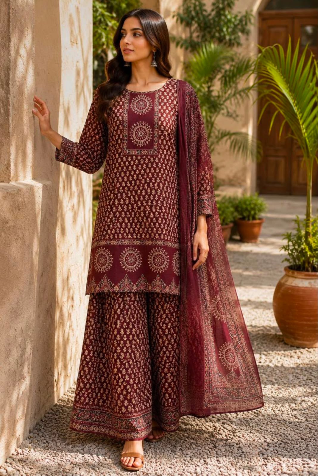 Cotton Printed Gopi Dress Set