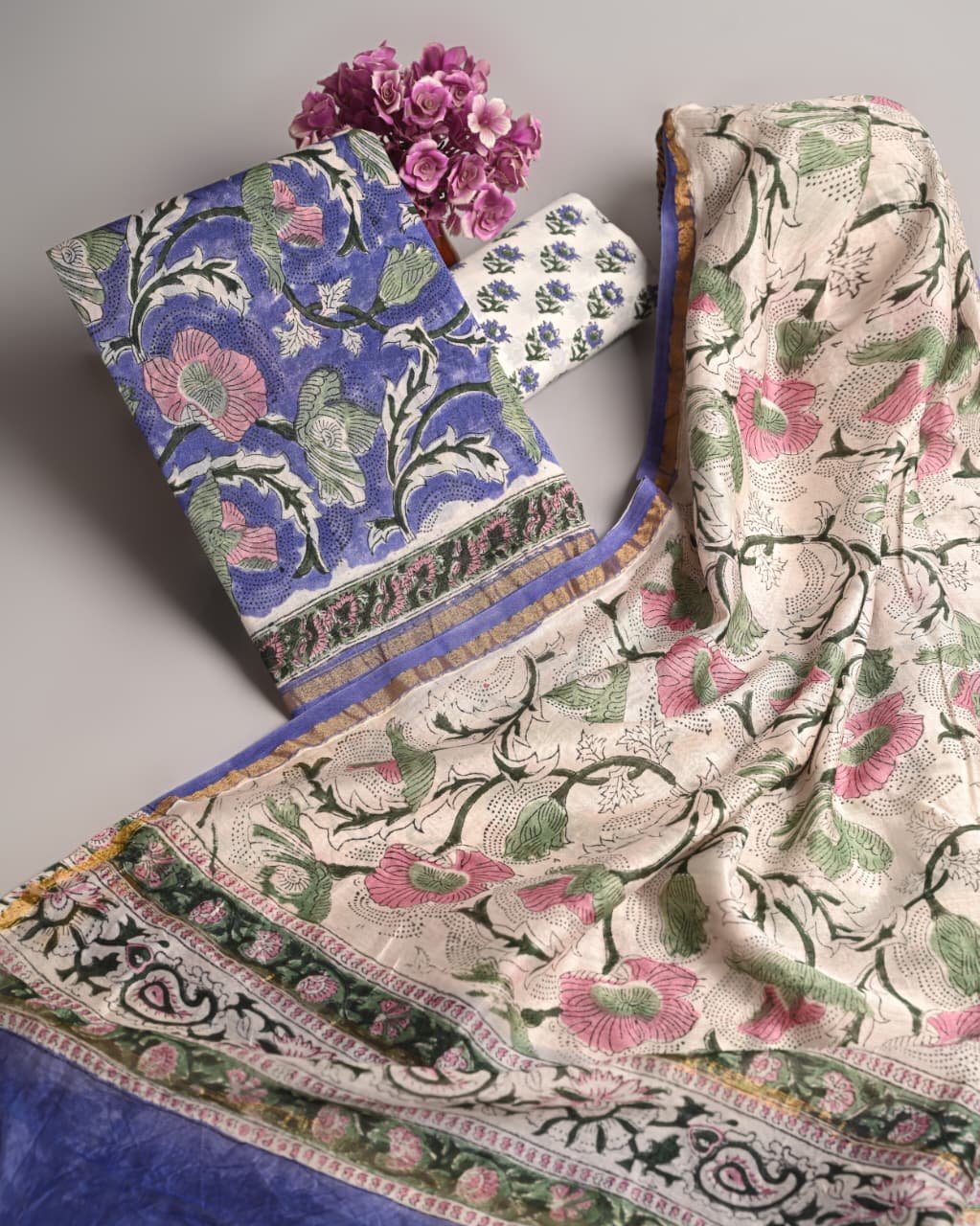 Chanderi Printed Suit Set