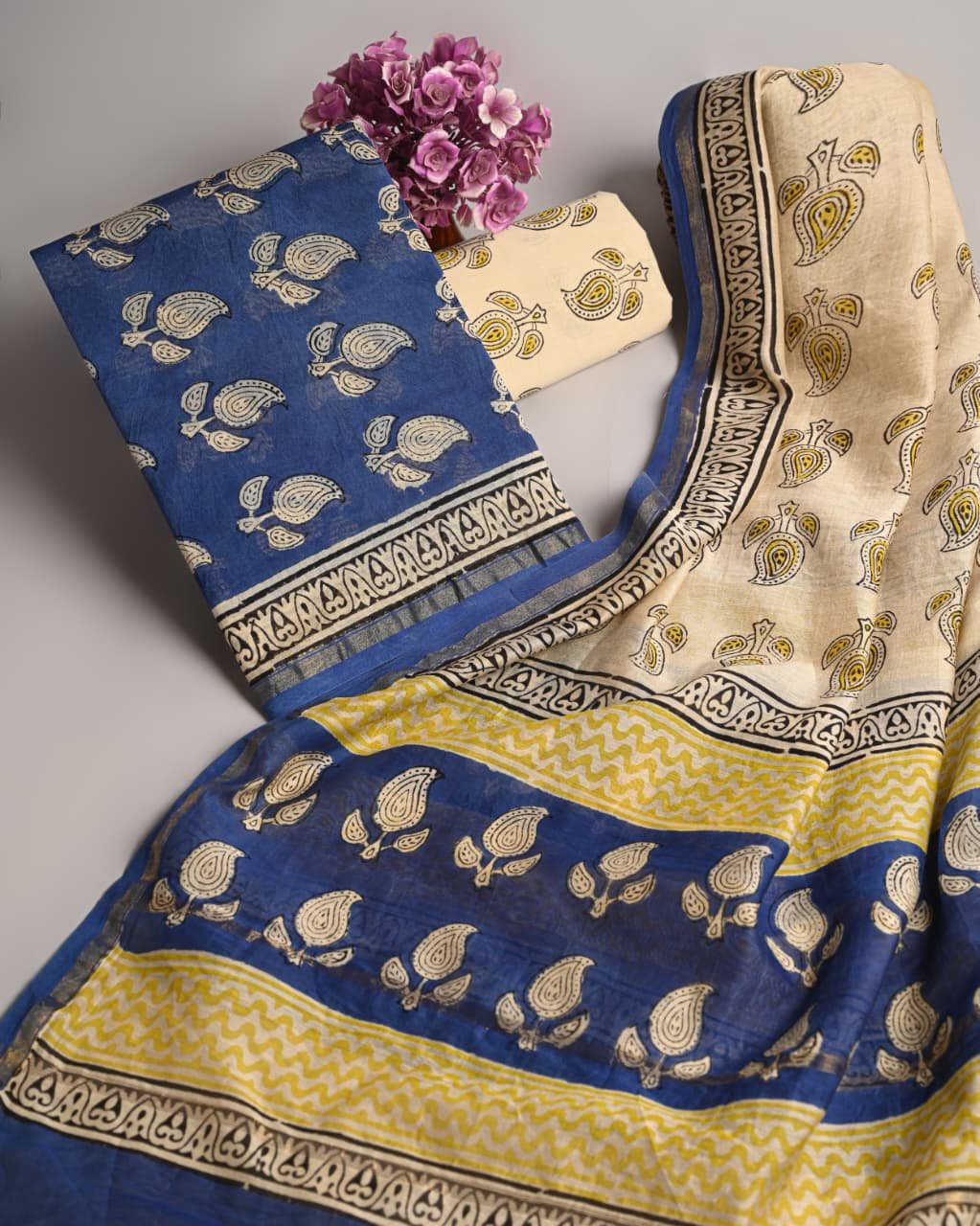 Chanderi Printed Suit Set