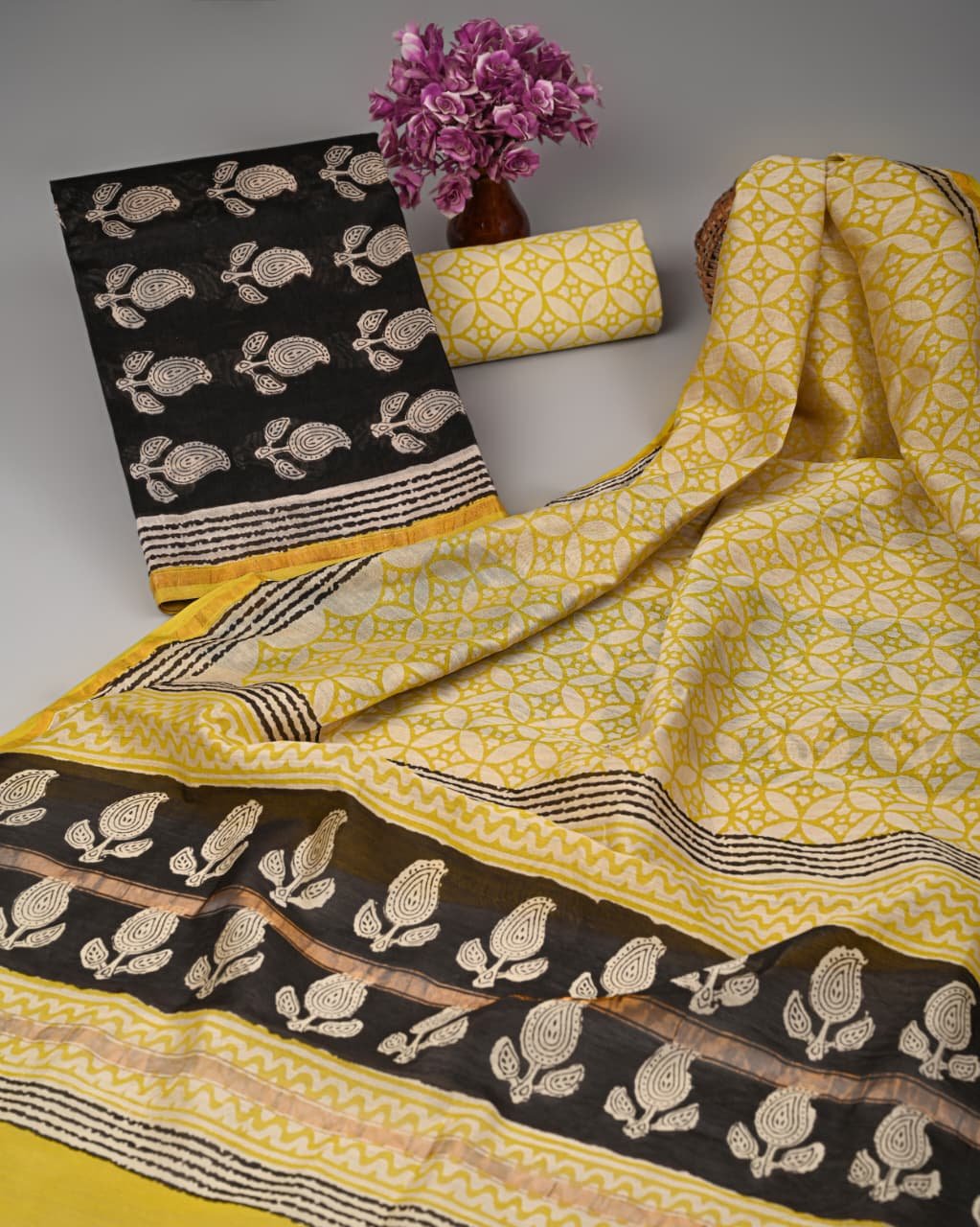 Chanderi Printed Suit Set
