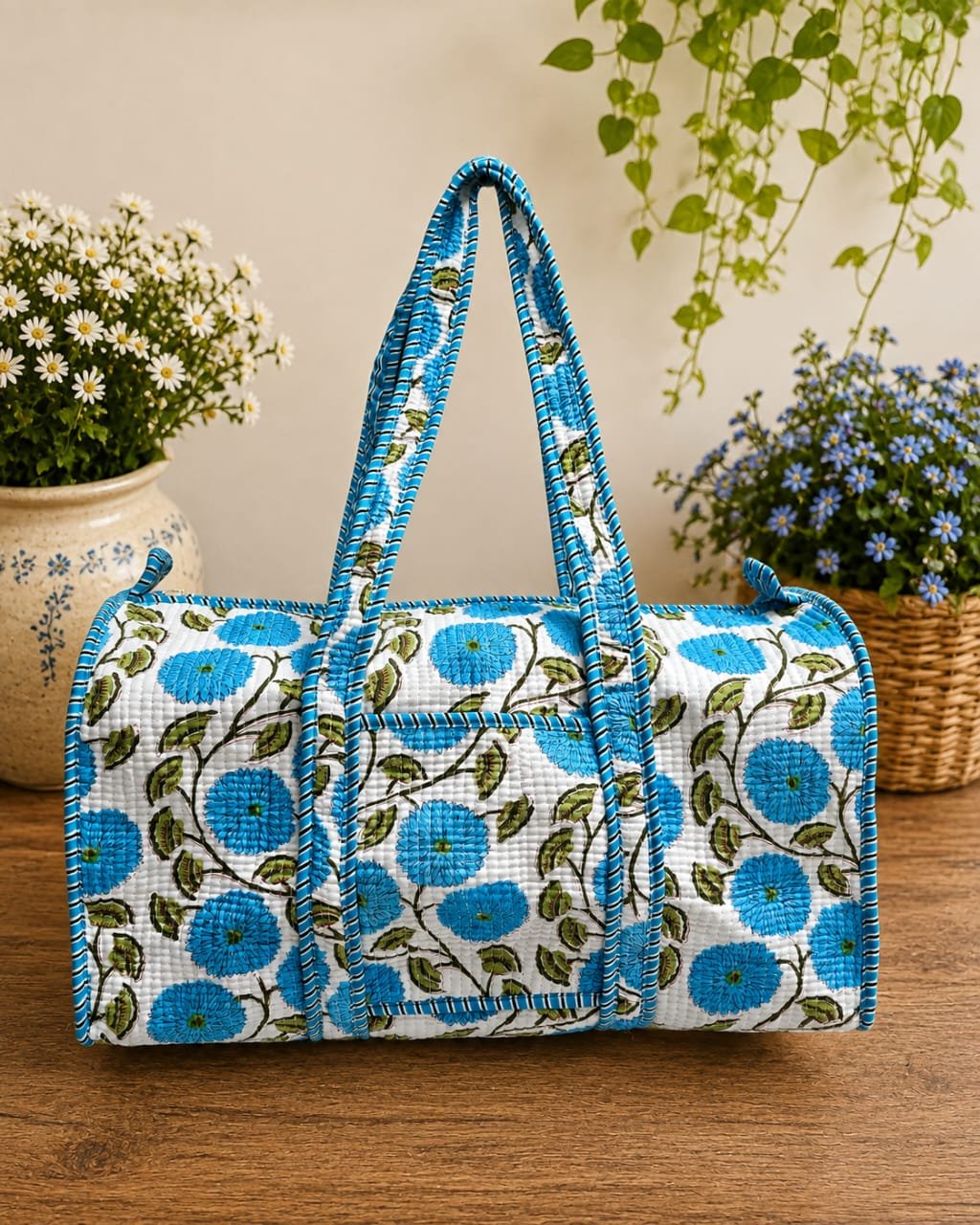 Cotton Quilted Duffle Bag