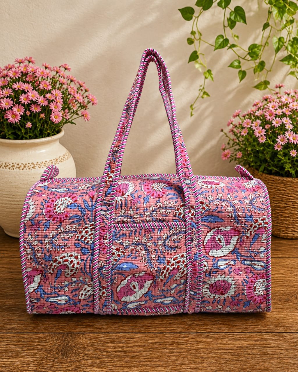 Cotton Quilted Duffle Bag