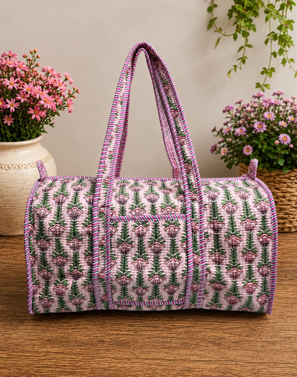 Cotton Quilted Duffle Bag