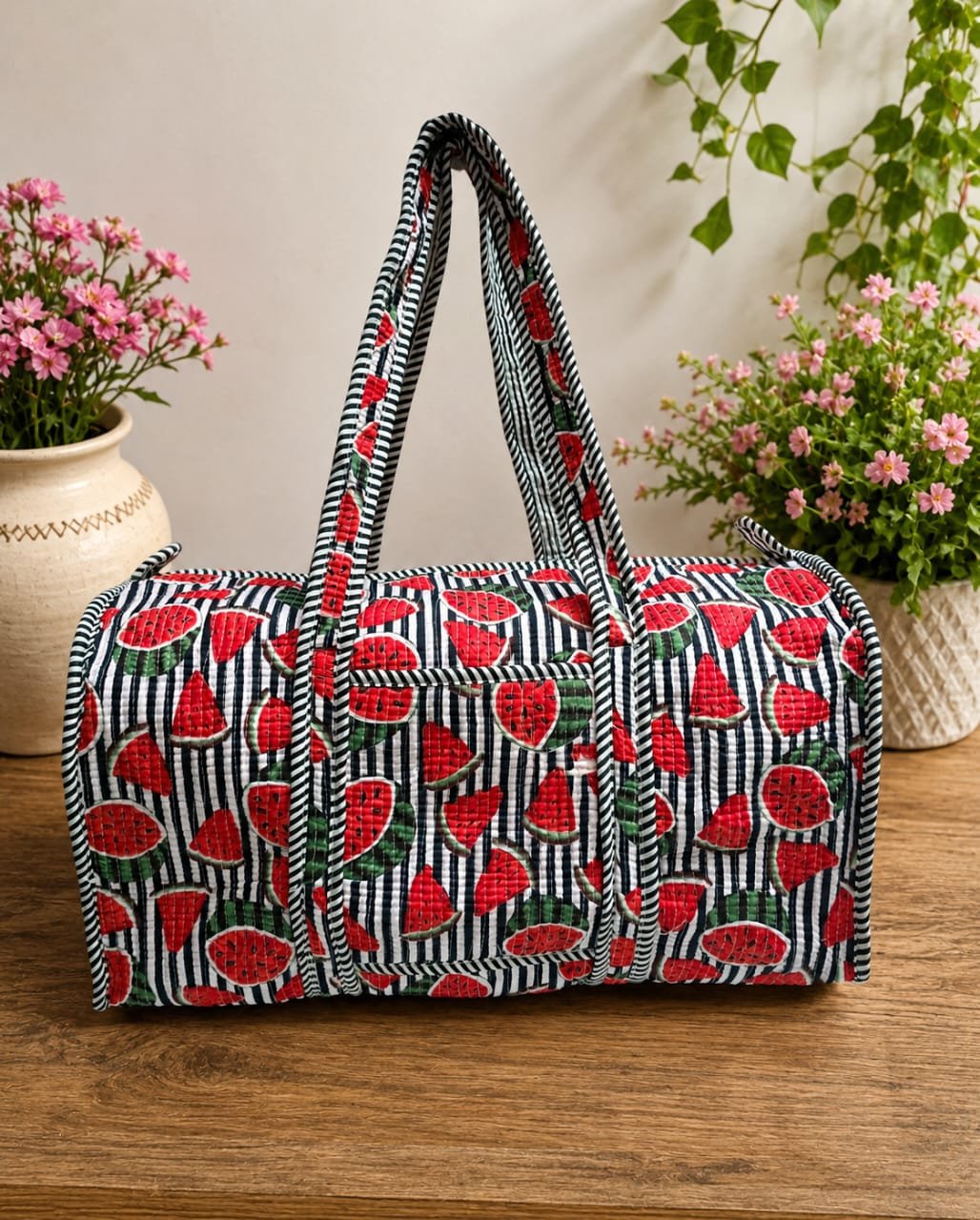 Cotton Quilted Duffle Bag