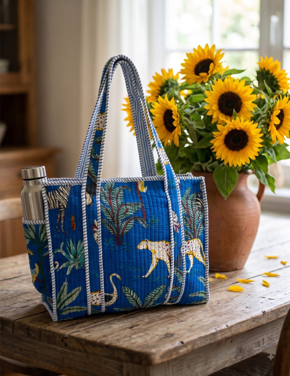 Cotton Printed Quilted Bag 16*16
