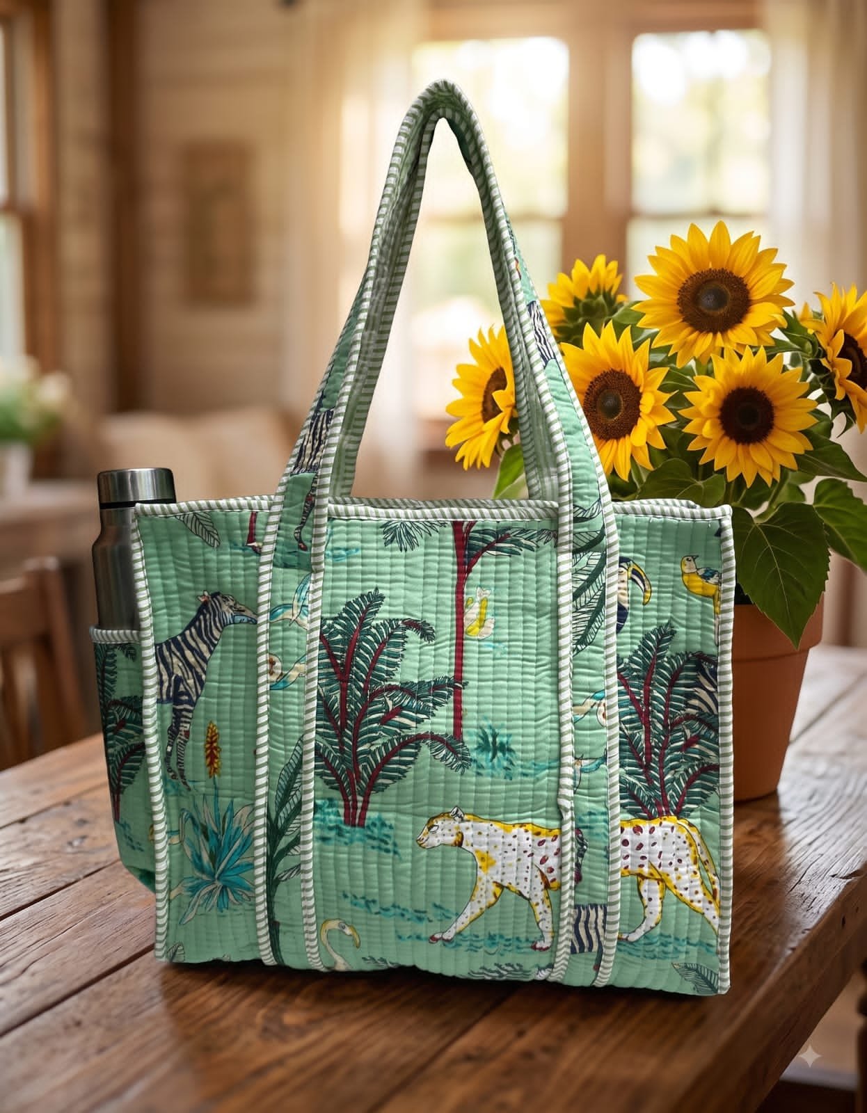 Cotton Printed Quilted Bag 16*16