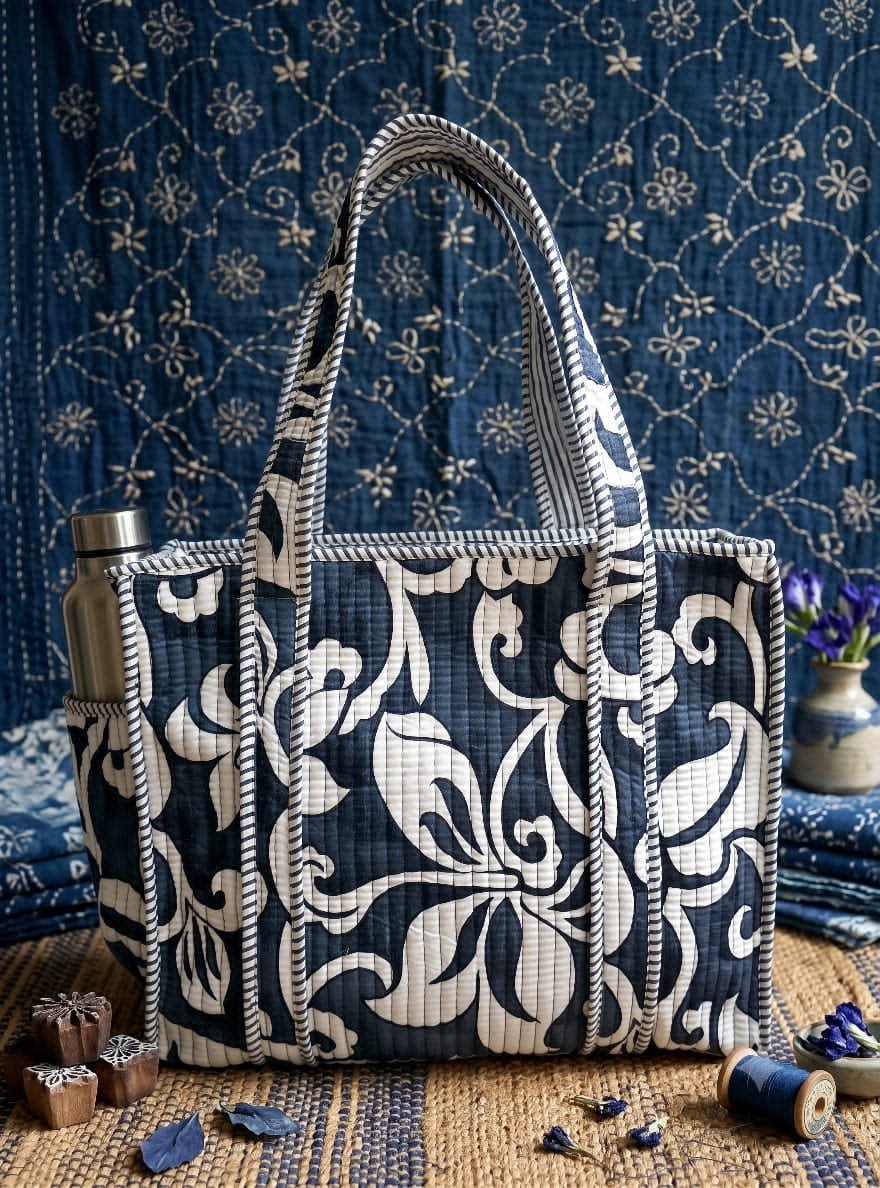 Cotton Printed Quilted Bag 16*16