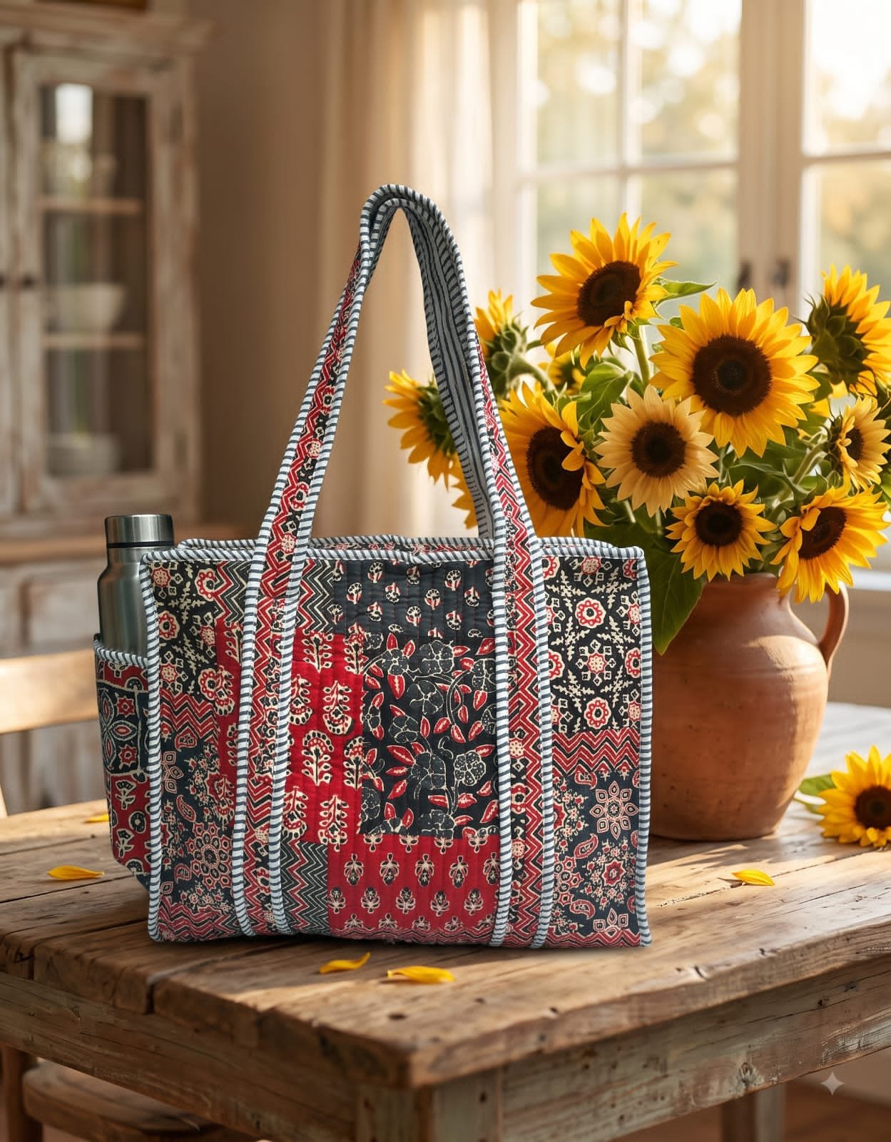 Cotton Printed Quilted Bag 16*16