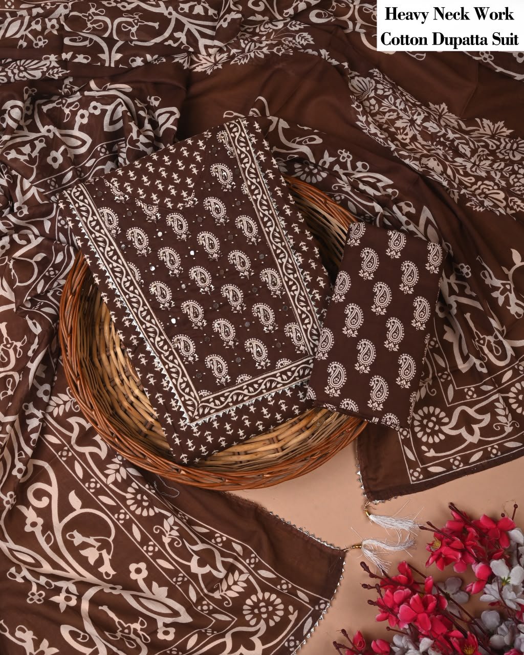 Cotton Dupatta Gota work Suit