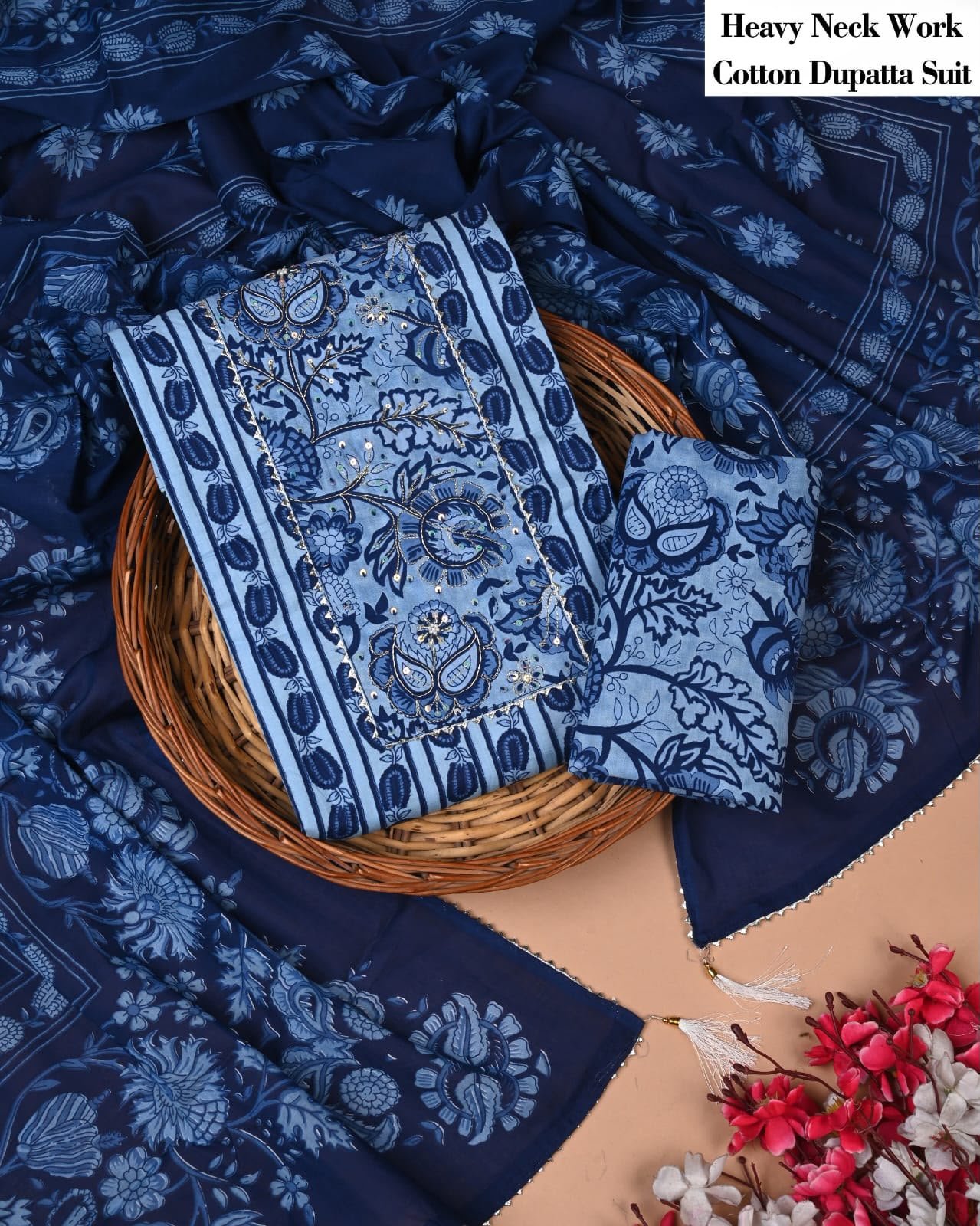 Cotton Dupatta Gota work Suit