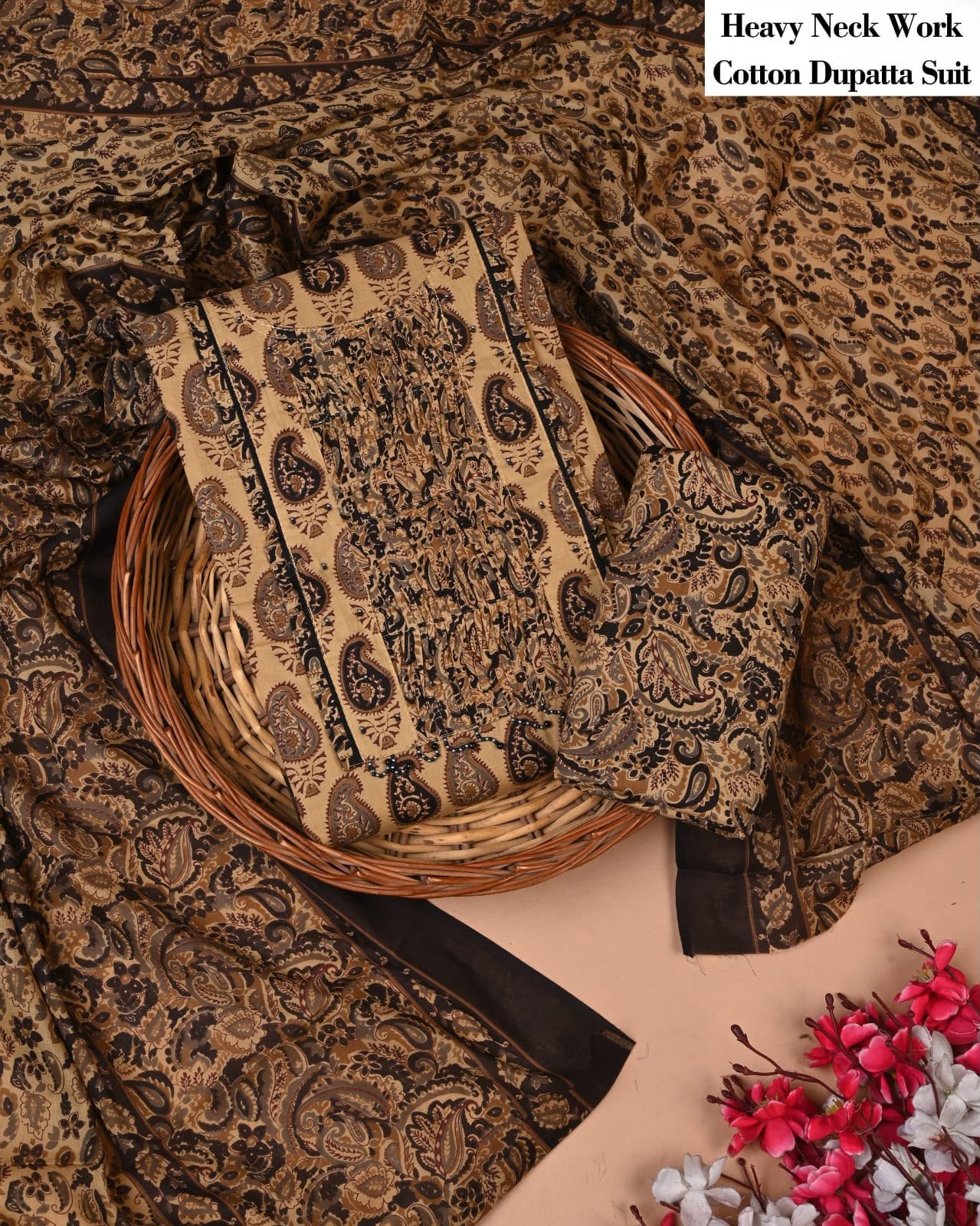 Cotton Dupatta Gota work Suit