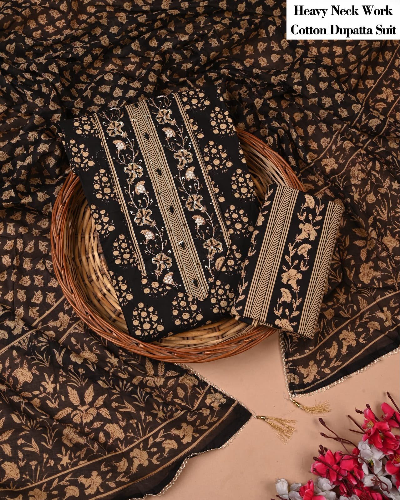 Cotton Dupatta Gota work Suit