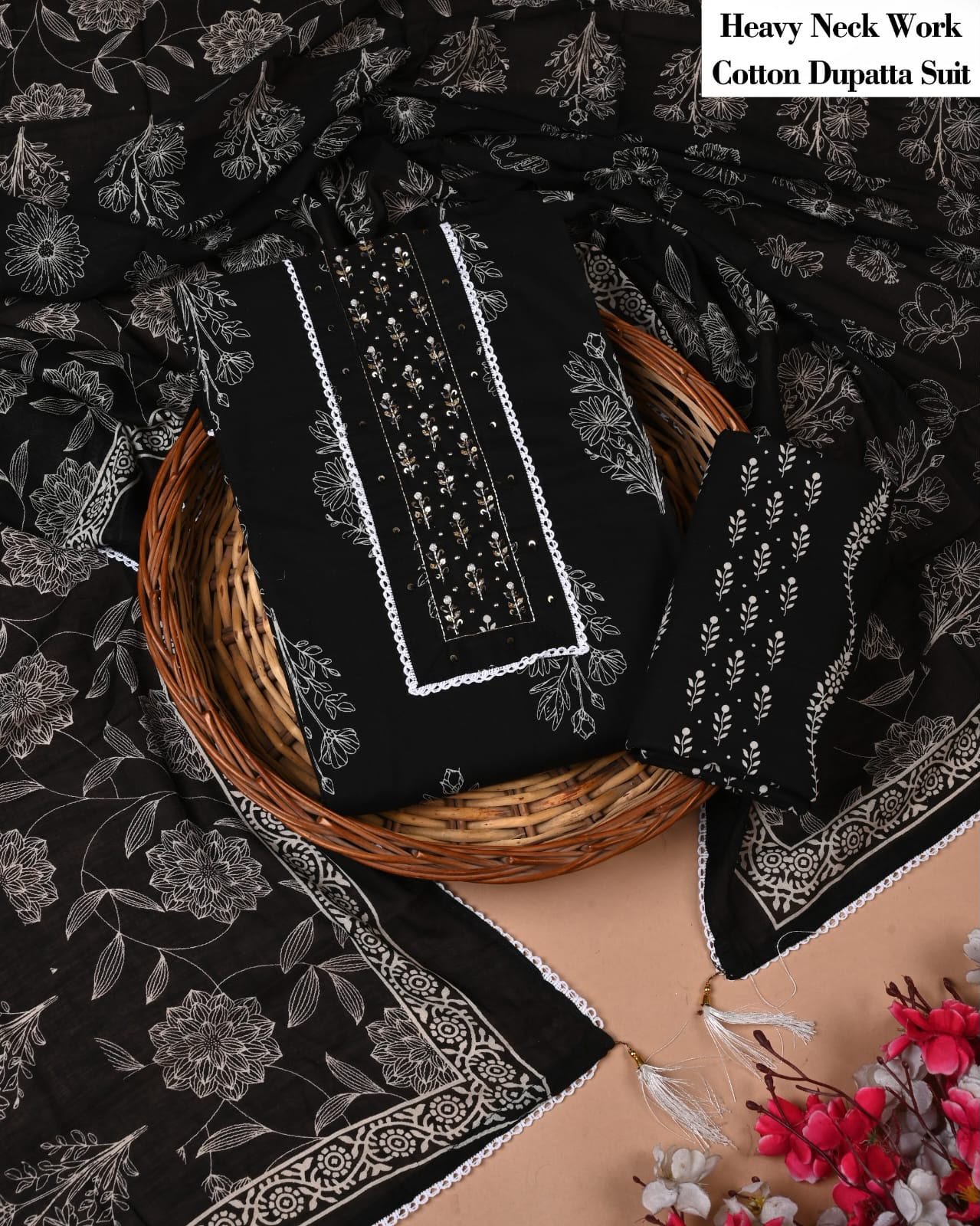 Cotton Dupatta Gota work Suit