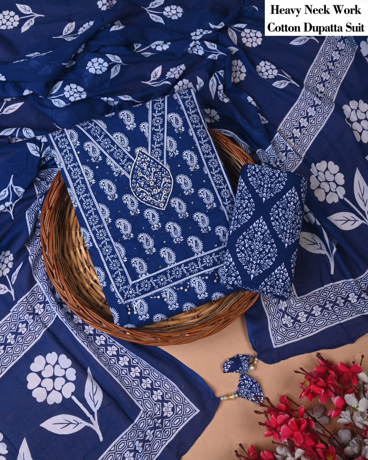 Cotton Dupatta Gota work Suit