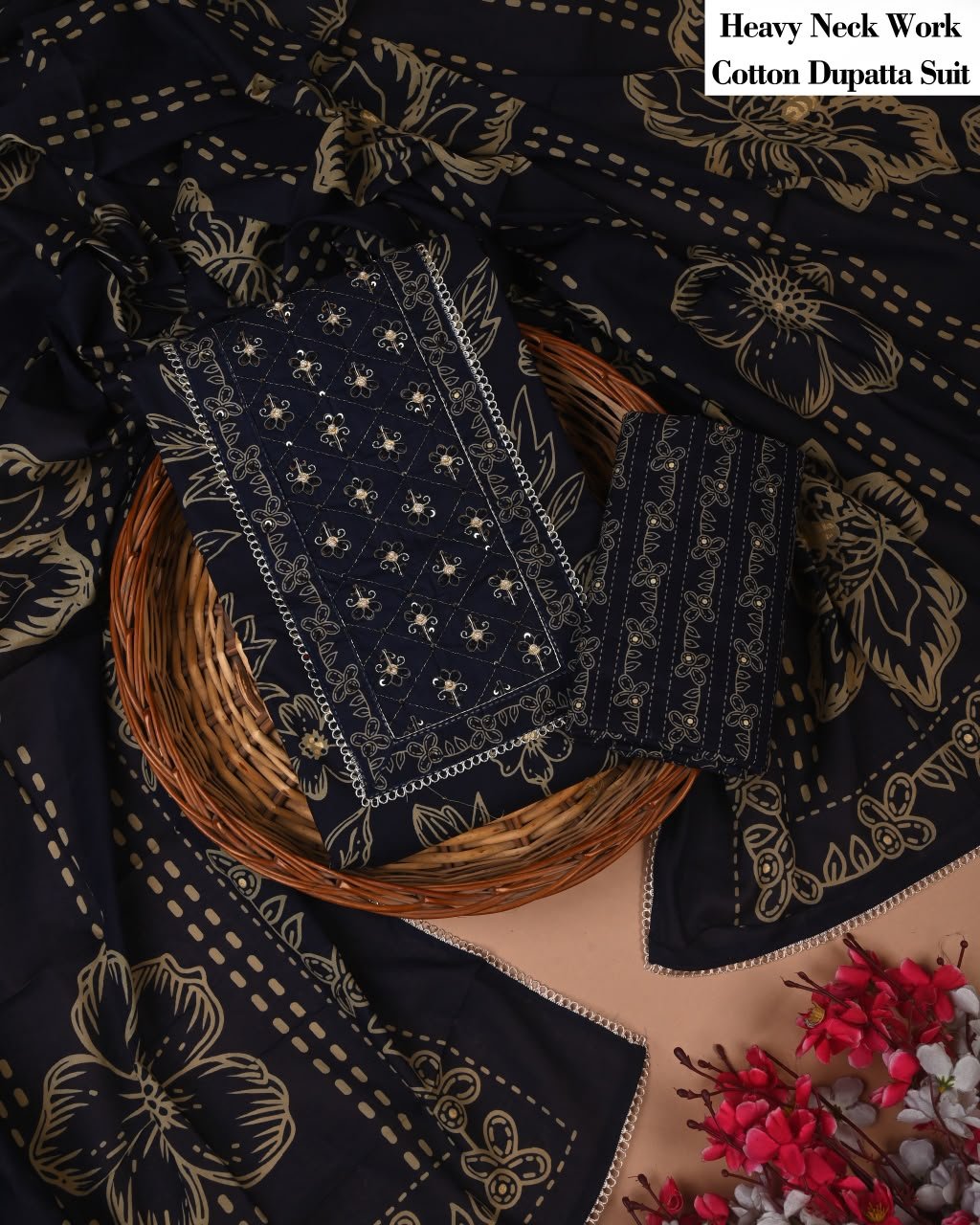 Cotton Dupatta Gota work Suit