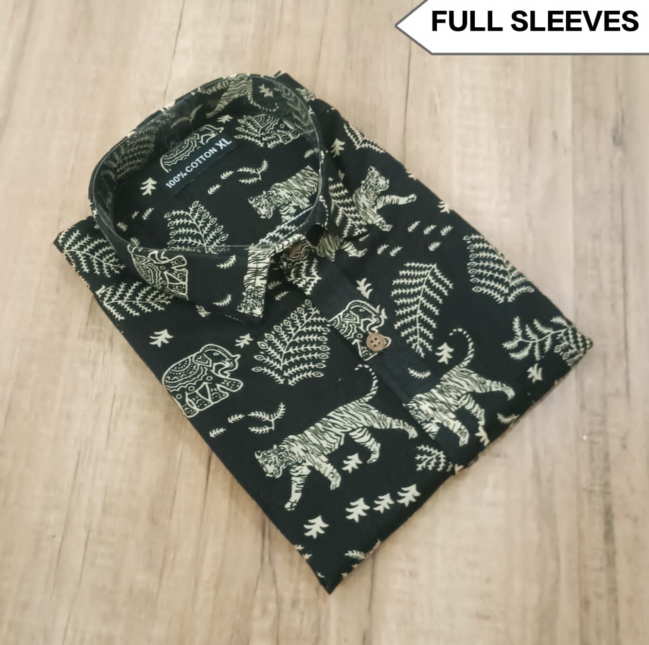 Cotton Printed Men Shirt Full Sleeve