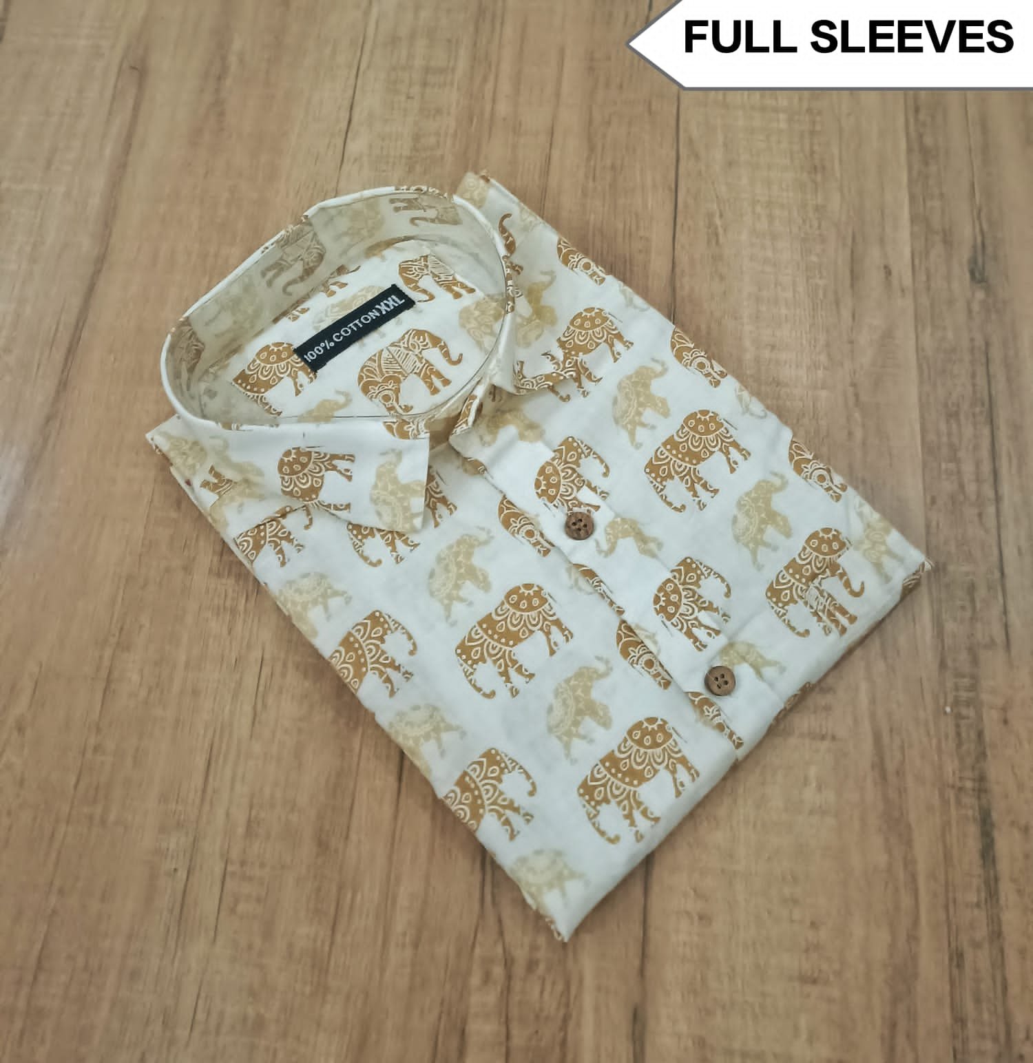 Cotton Printed Men Shirt Full Sleeve