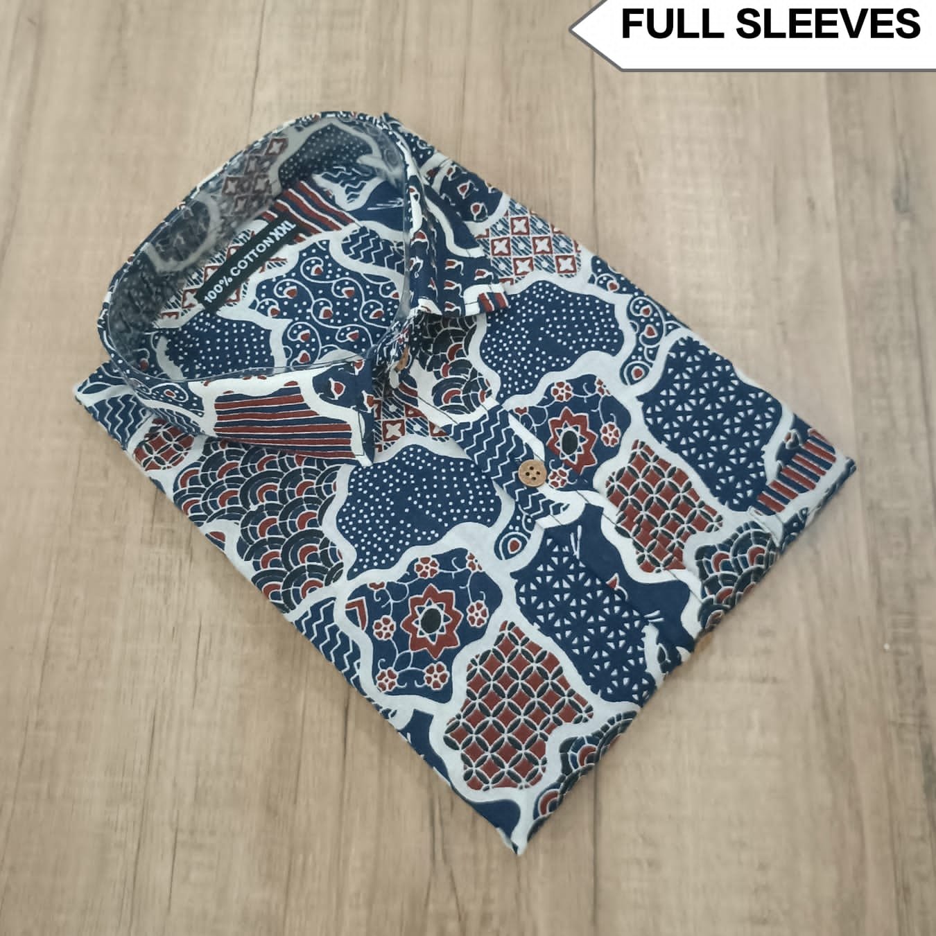 Cotton Printed Men Shirt Full Sleeve