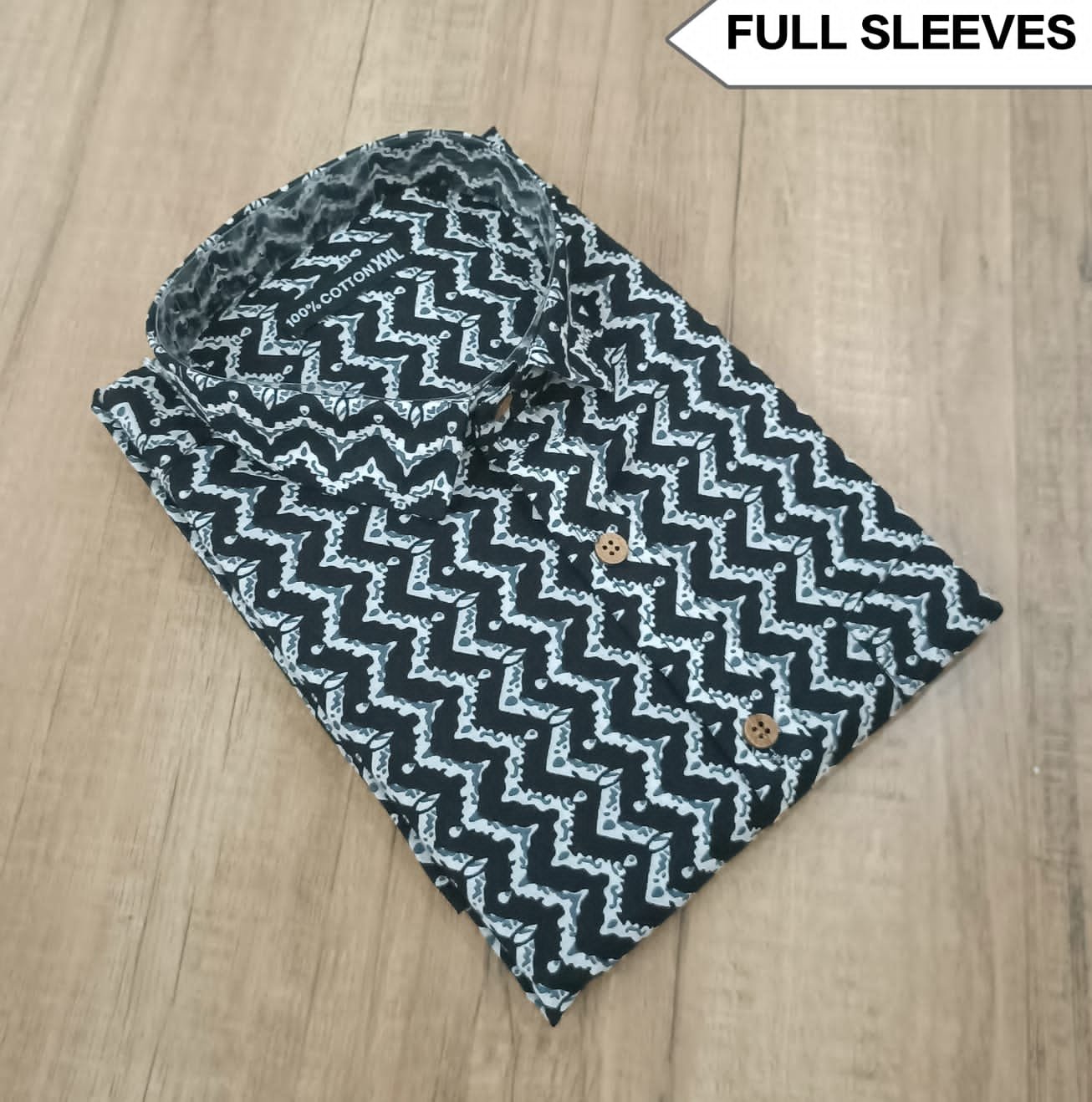 Cotton Printed Men Shirt Full Sleeve