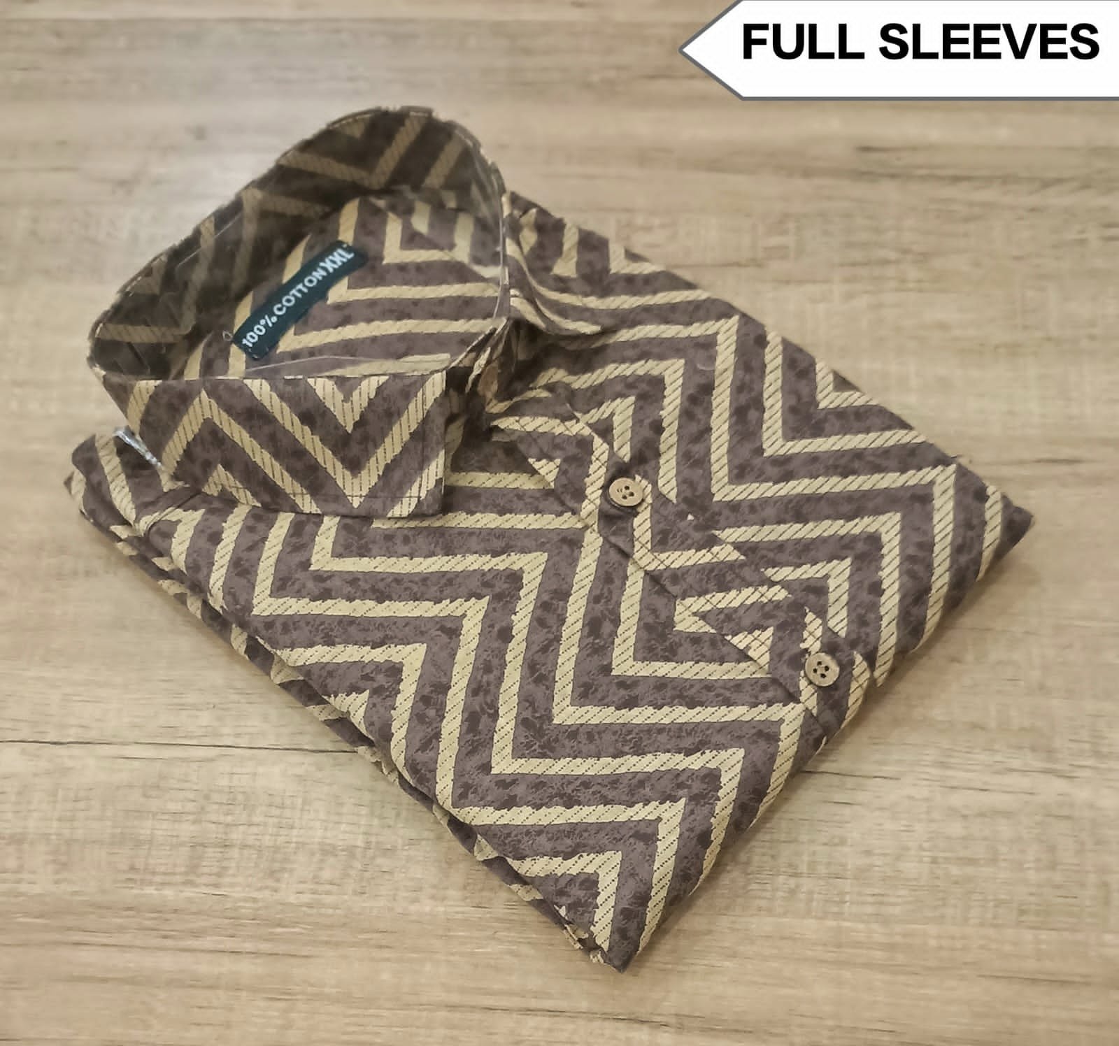 Cotton Printed Men Shirt Full Sleeve