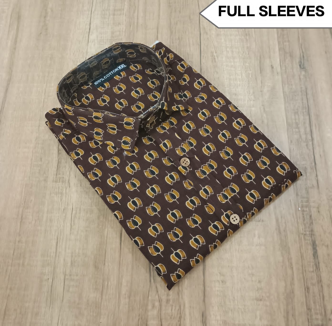 Cotton Printed Men Shirt Full Sleeve