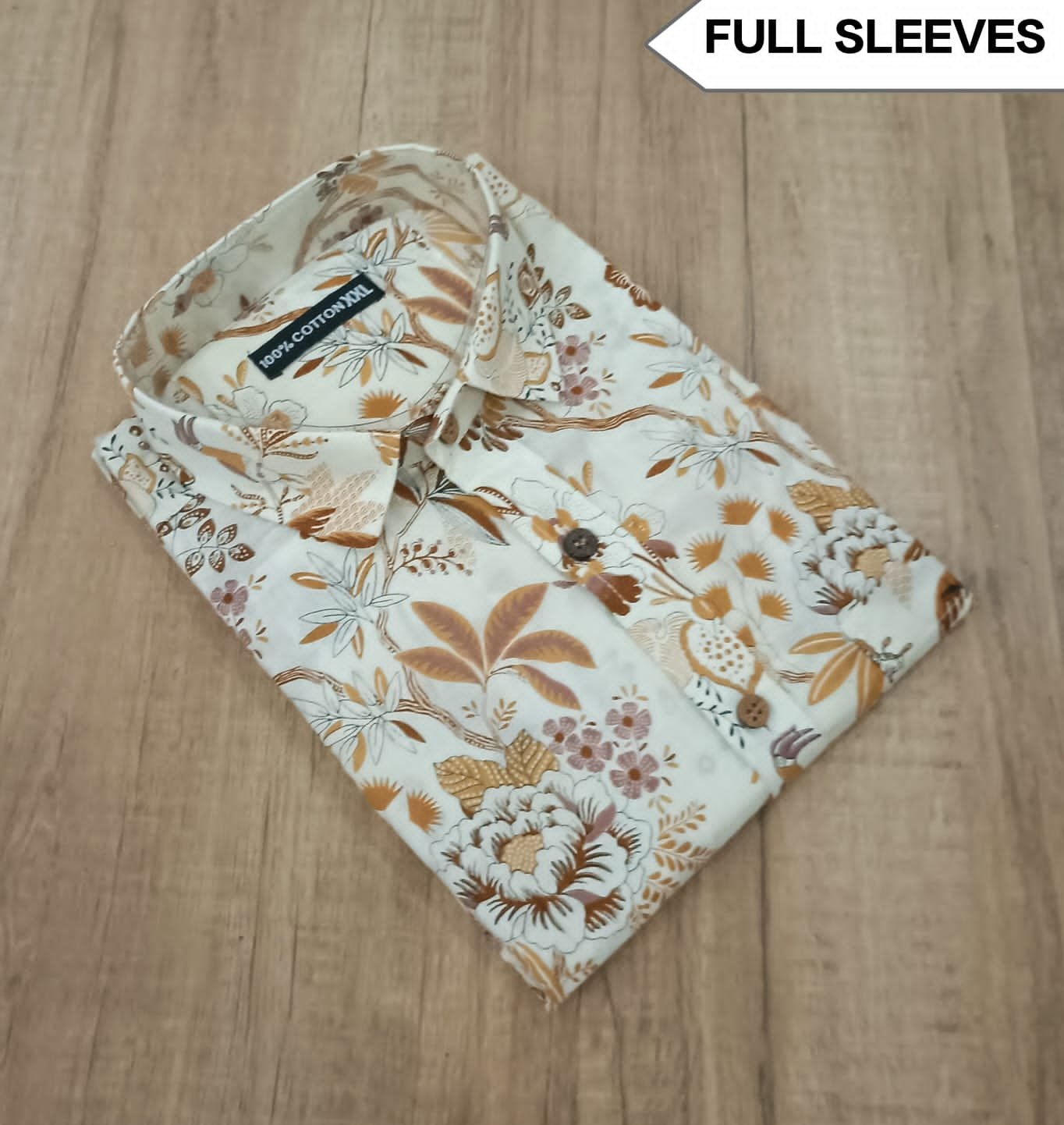 Cotton Printed Men Shirt Full Sleeve