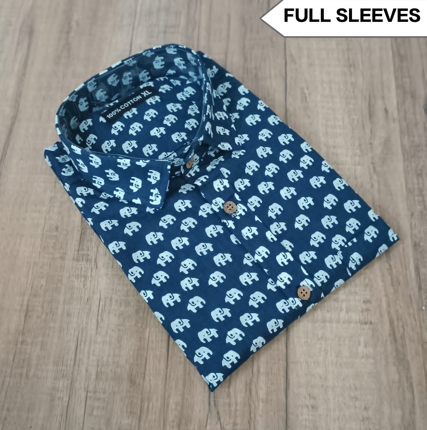 Cotton Printed Men Shirt Full Sleeve