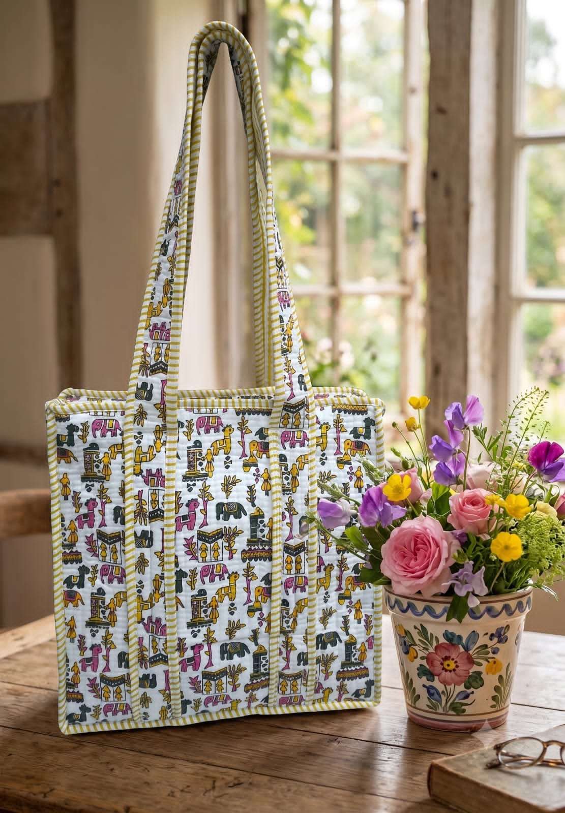 Cotton Printed Tote Bag 12*12