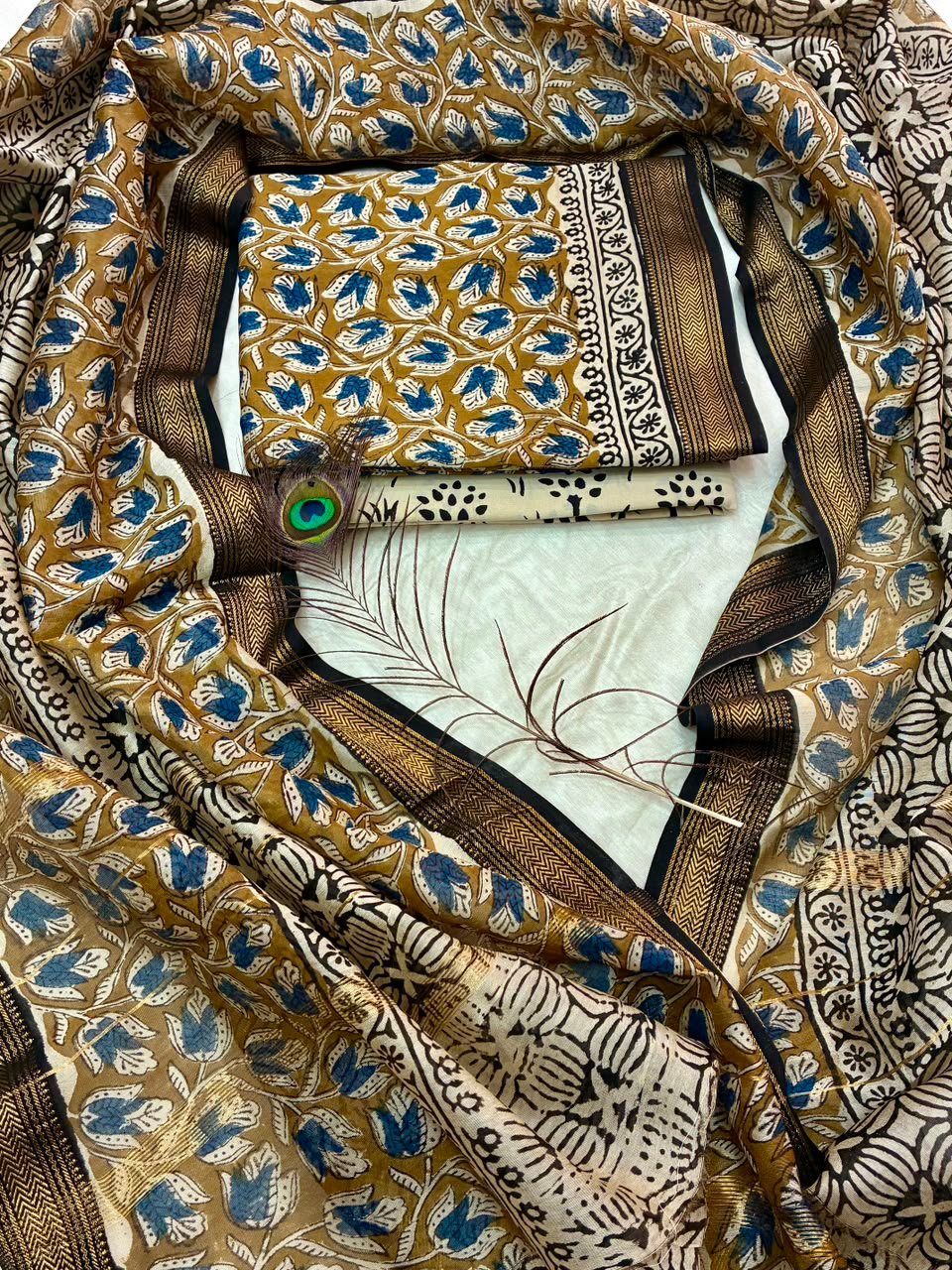 Maheshwari Block Printed Suit