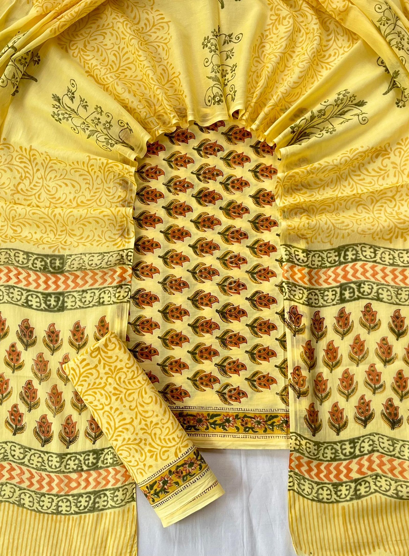 Cotton Dupatta Printed Suit