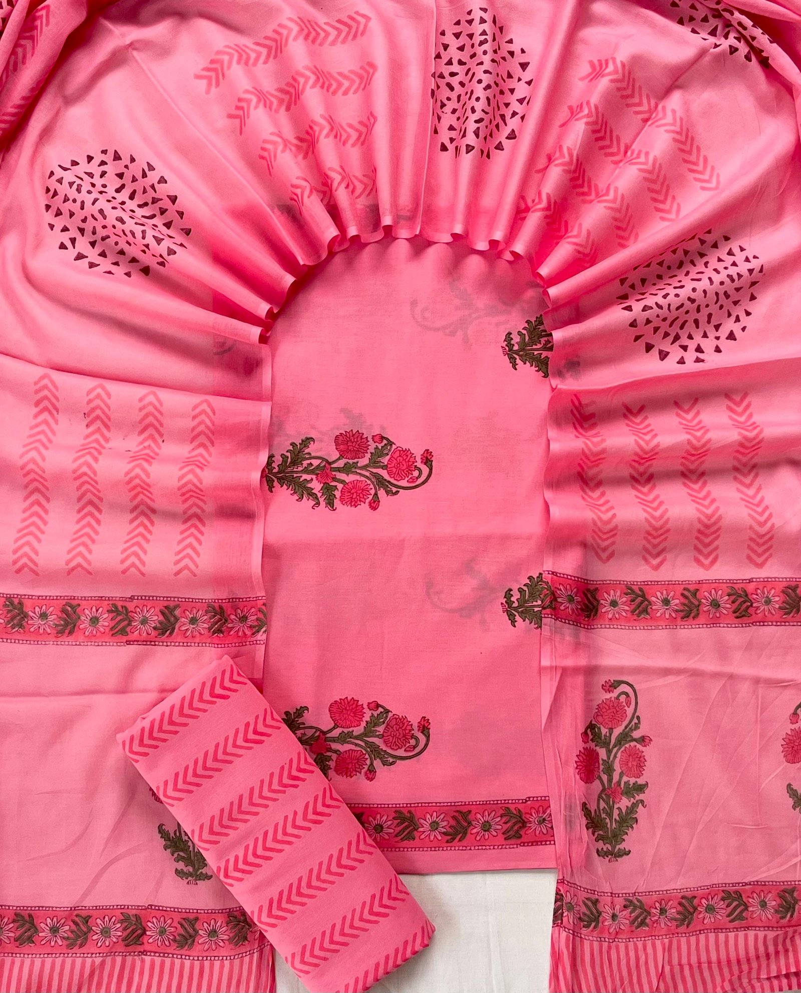 Cotton Dupatta Printed Suit