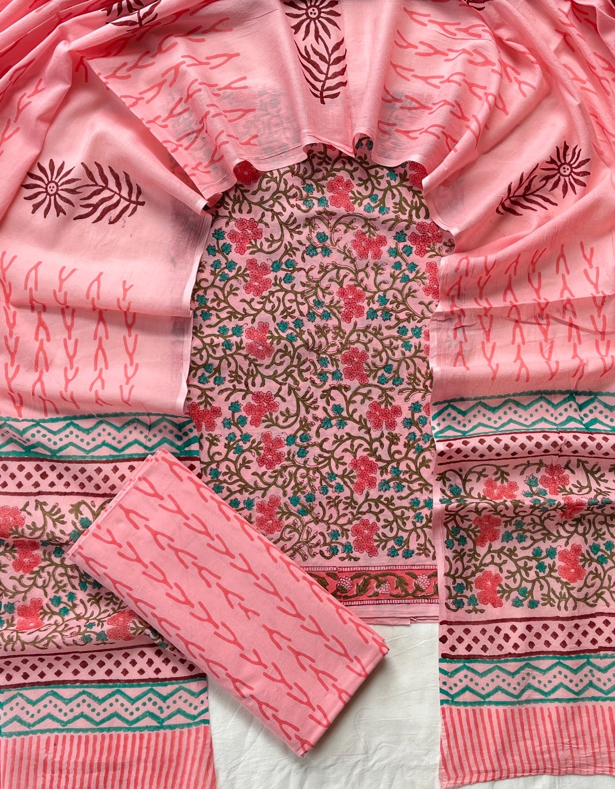 Cotton Dupatta Printed Suit