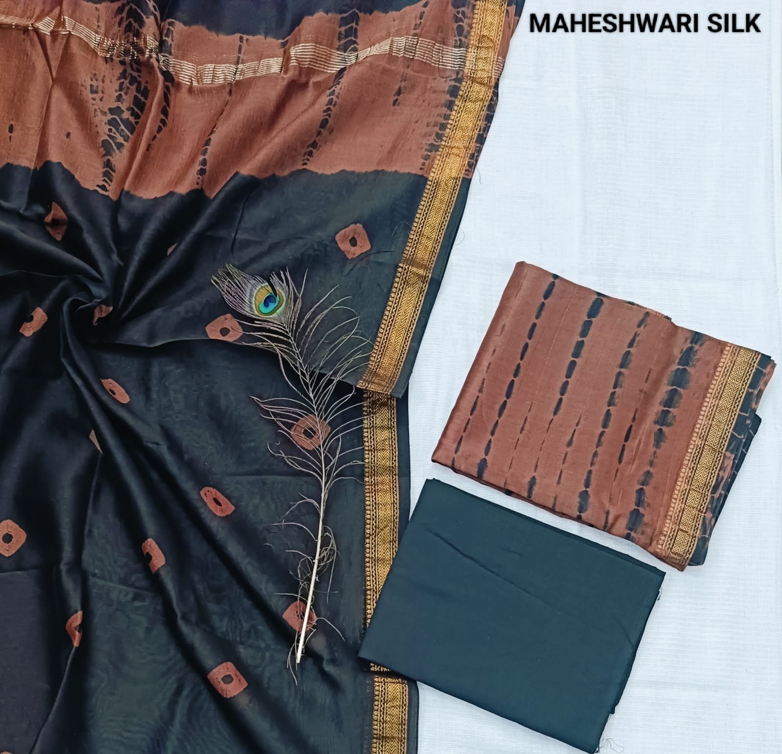 Maheshwari Hand Block Printed Suit