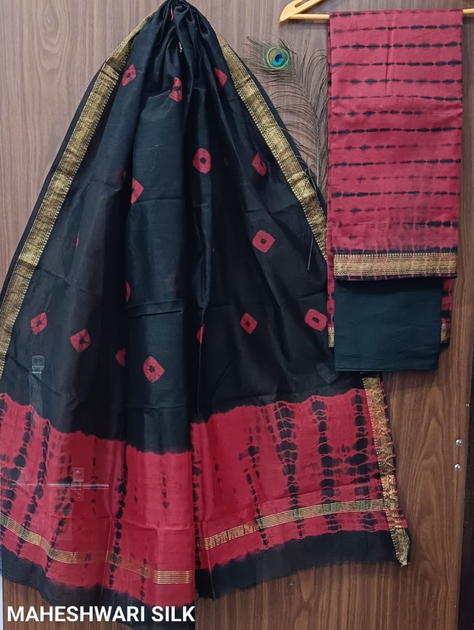 Maheshwari Hand Block Printed Suit