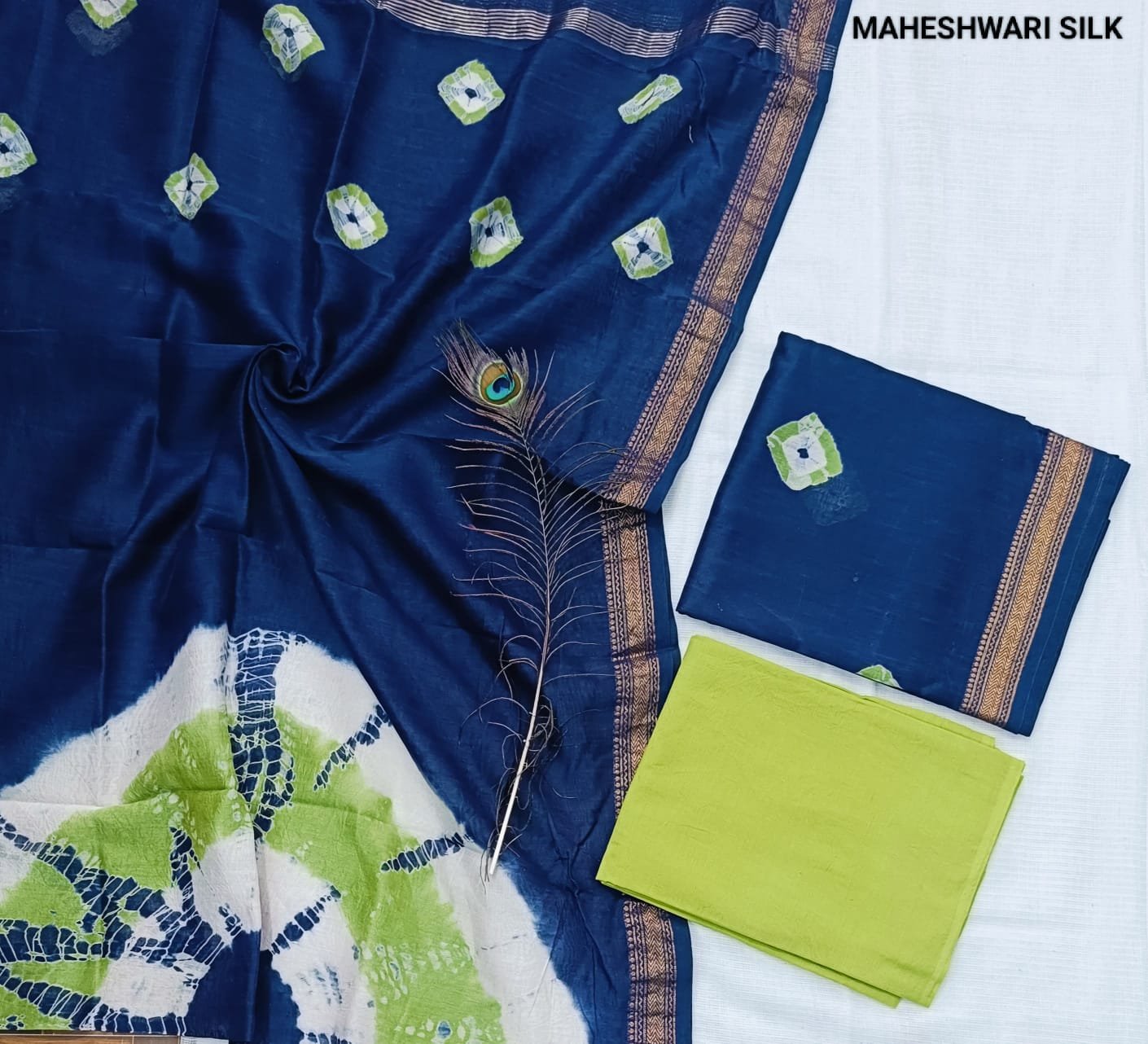 Maheshwari Hand Block Printed Suit