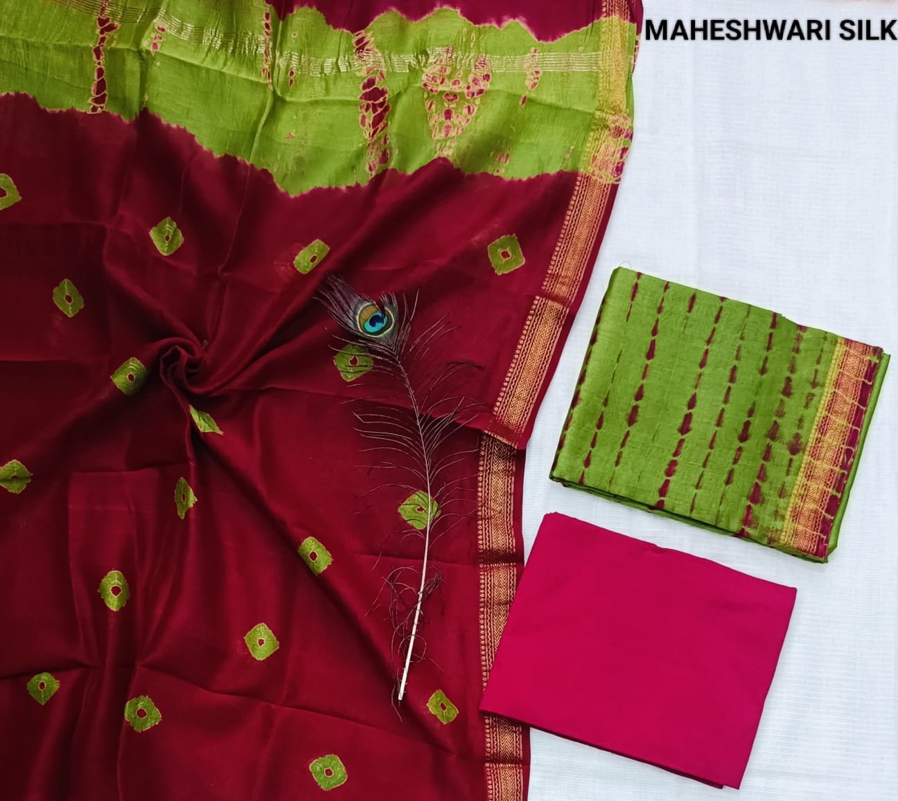Maheshwari Hand Block Printed Suit