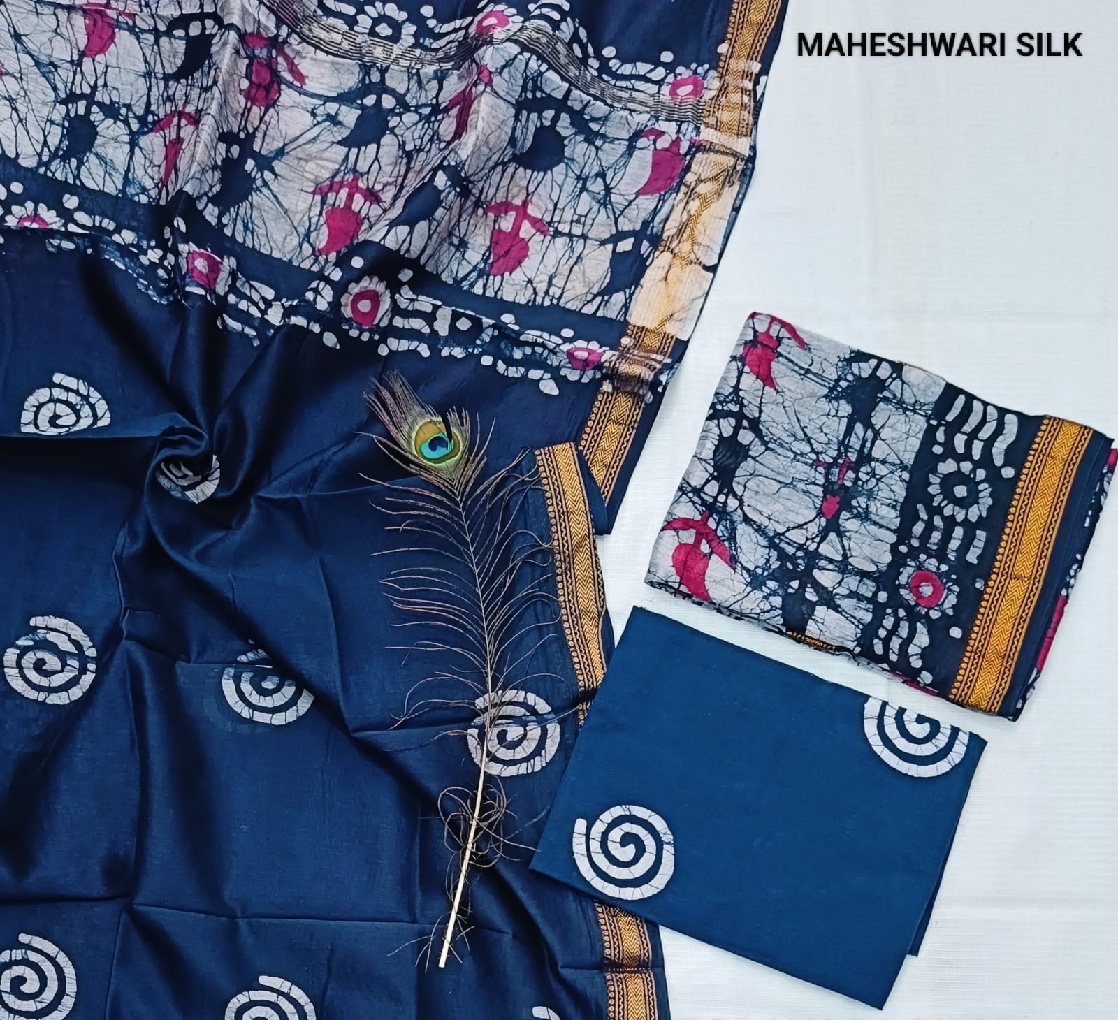 Maheshwari Hand Block Printed Suit