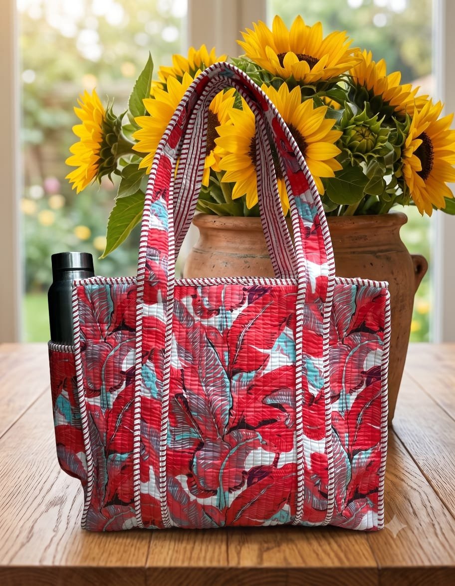 Cotton Printed Quilted Bag 16*16