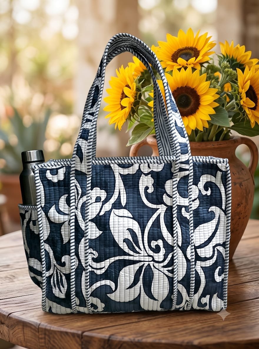Cotton Printed Quilted Bag 16*16