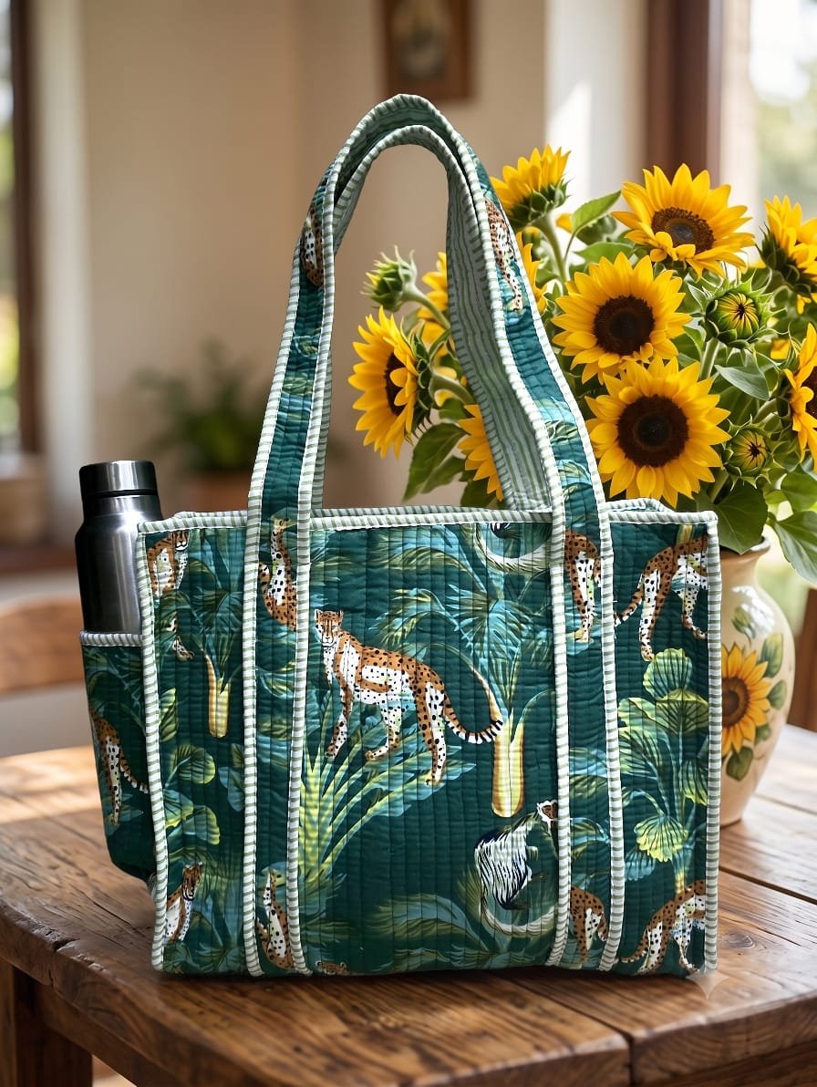 Cotton Printed Quilted Bag 16*16