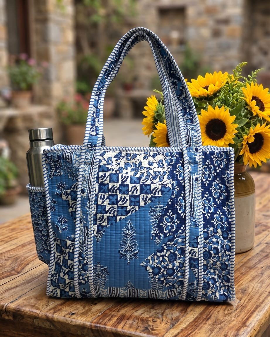 Cotton Printed Quilted Bag 16*16